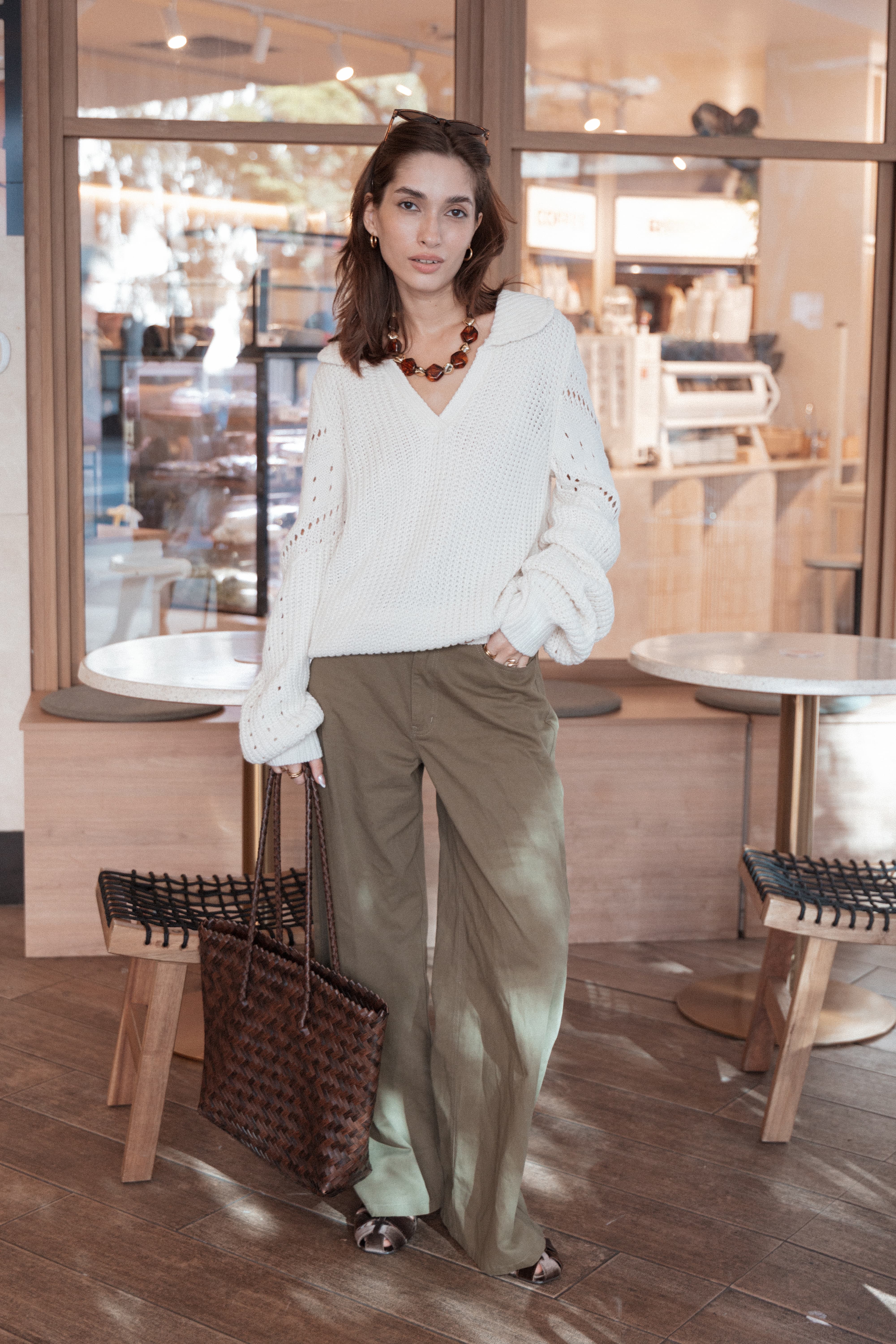 Brynn Straight Leg Pants - Khaki - Image 7