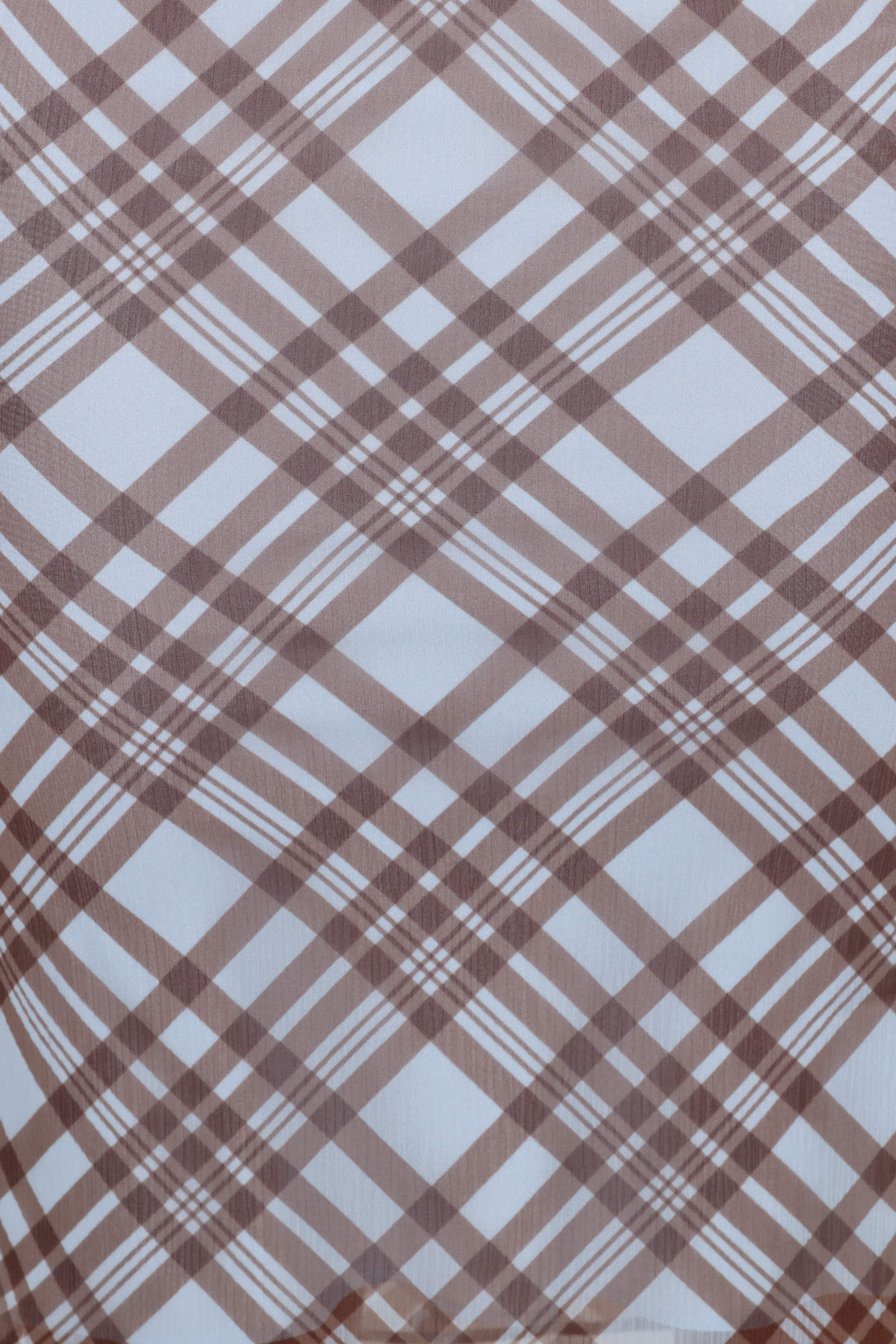 Caitriona Cowl Neck Top - Blue Plaid - Image 7