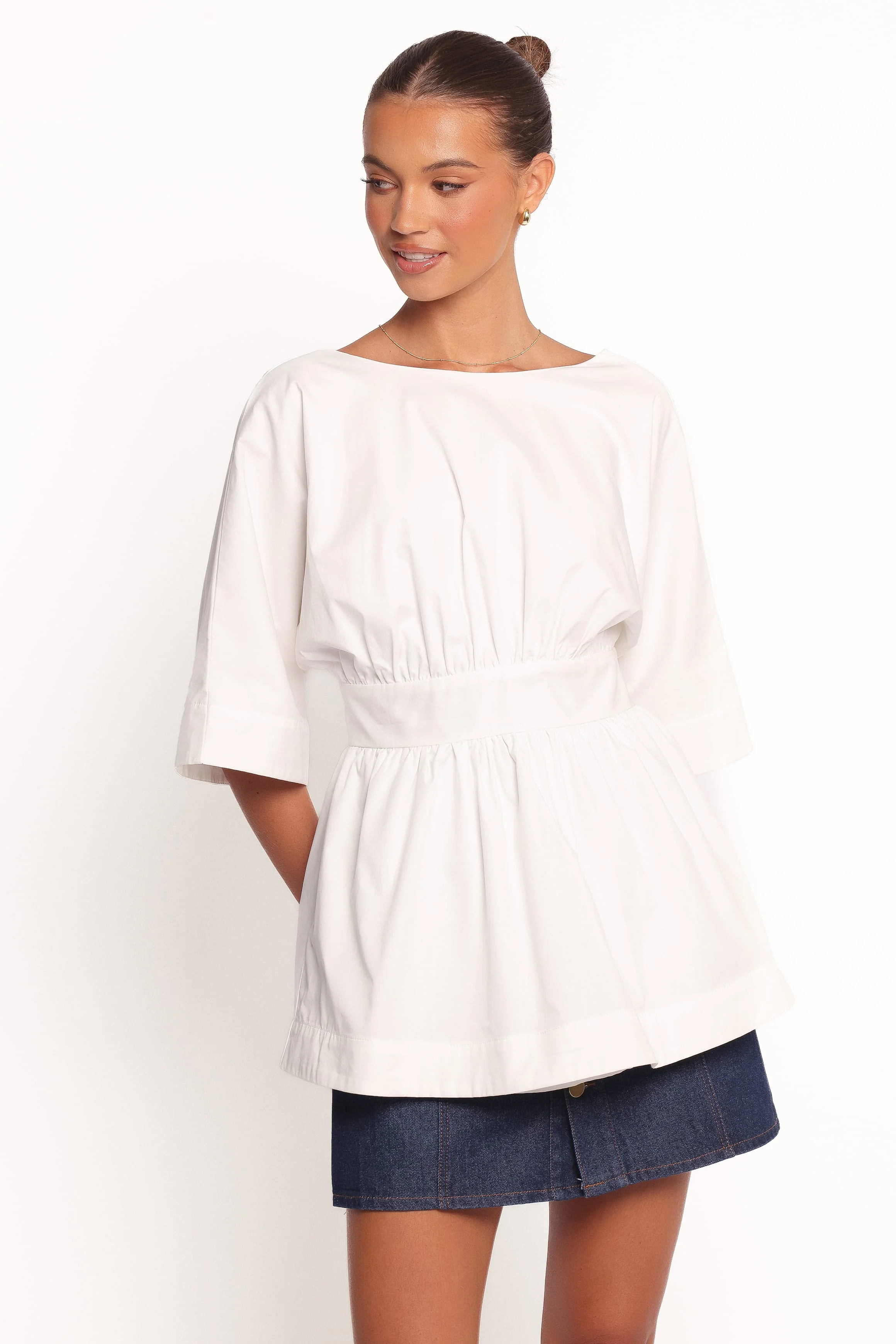 Camila Open Back Top - White - Image 3