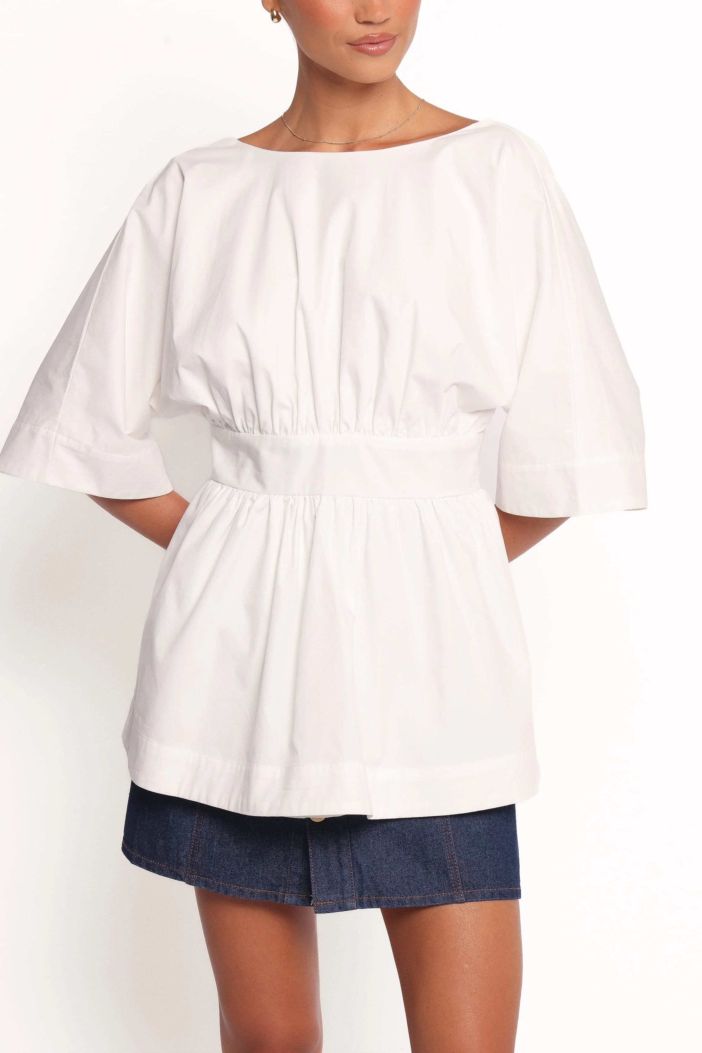 Camila Open Back Top - White - Image 7