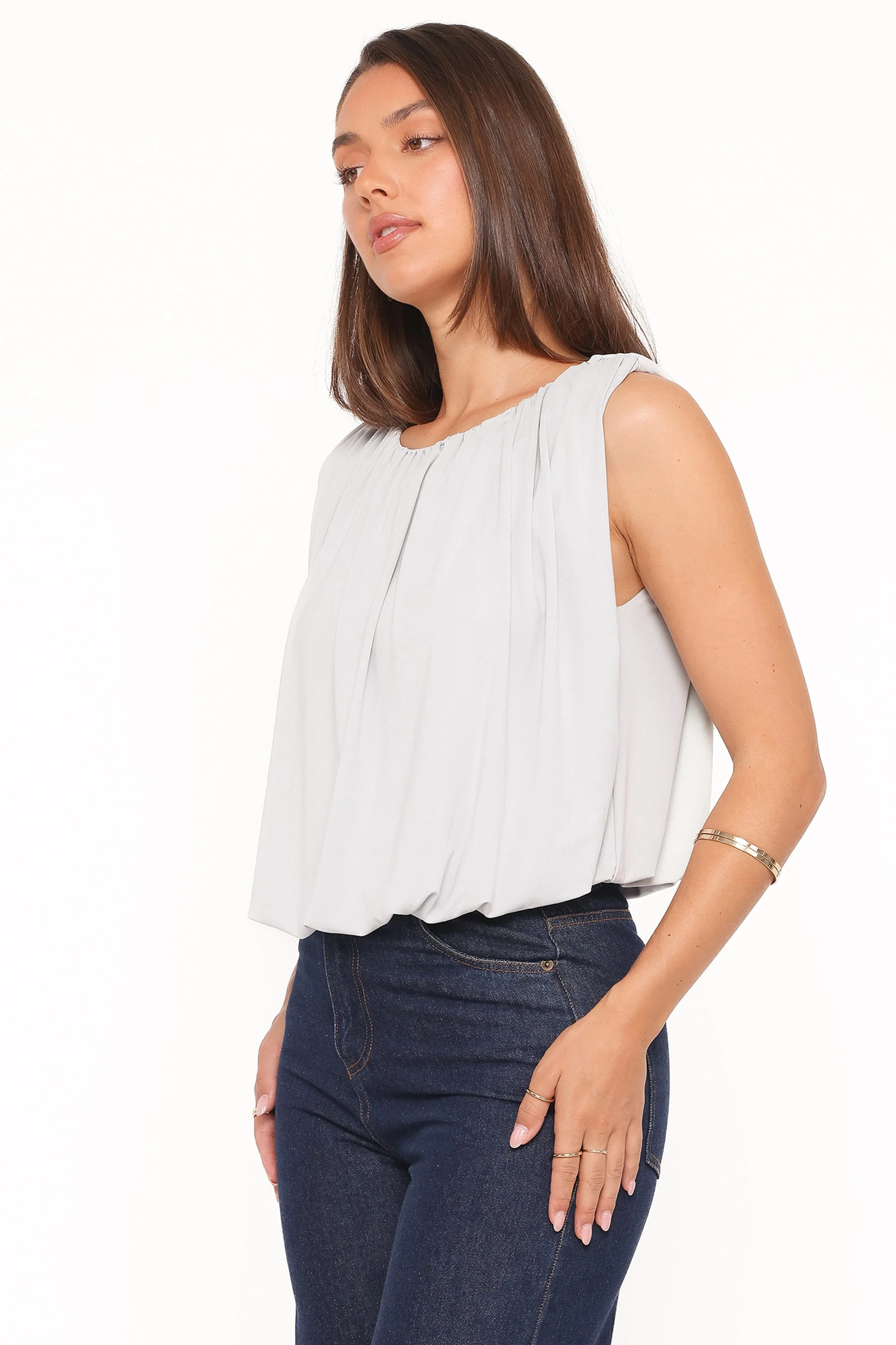 Carole Bubble Top -  Pale Blue - Image 3
