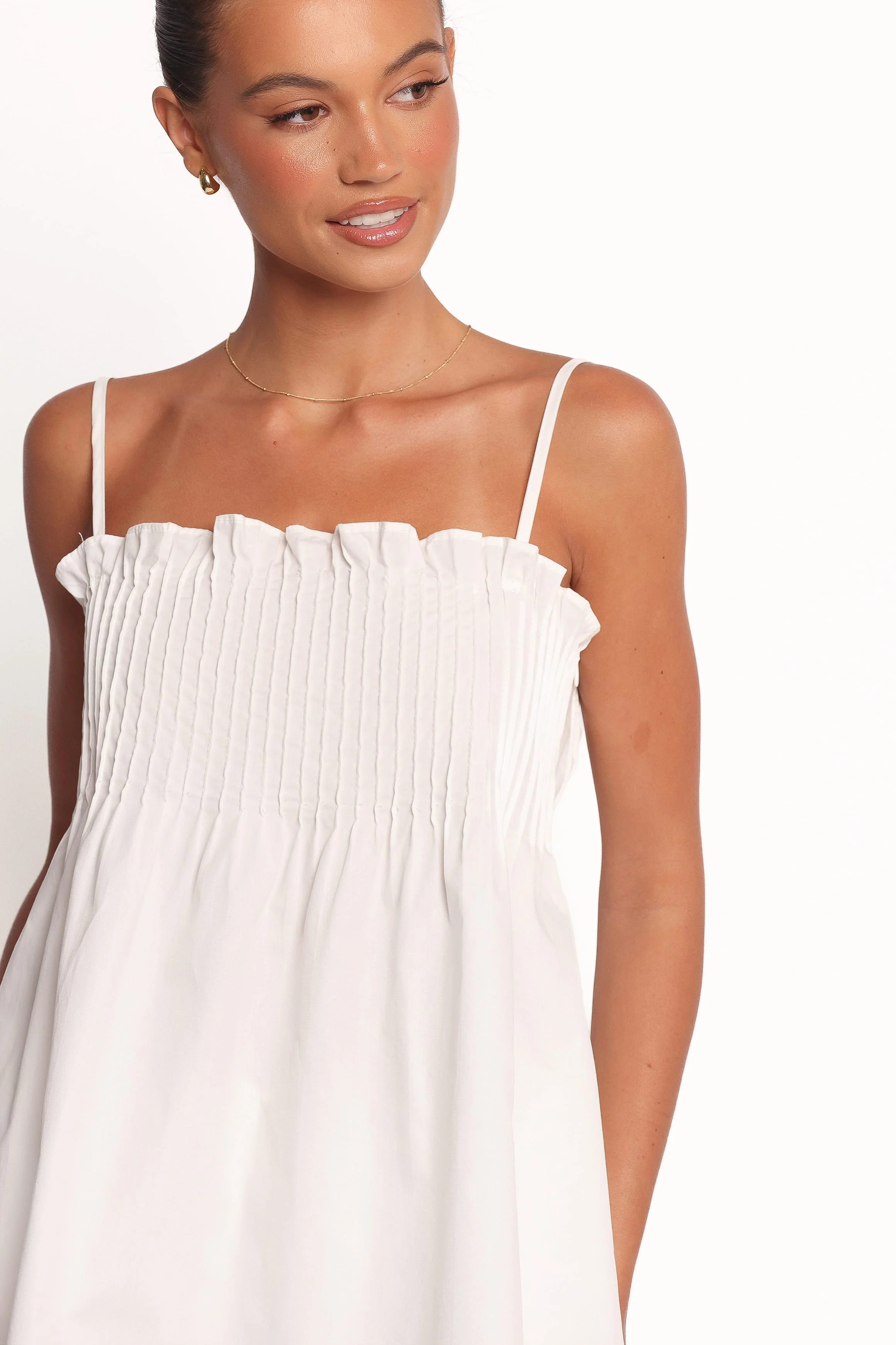 Carson Pleated Top - White - Image 3
