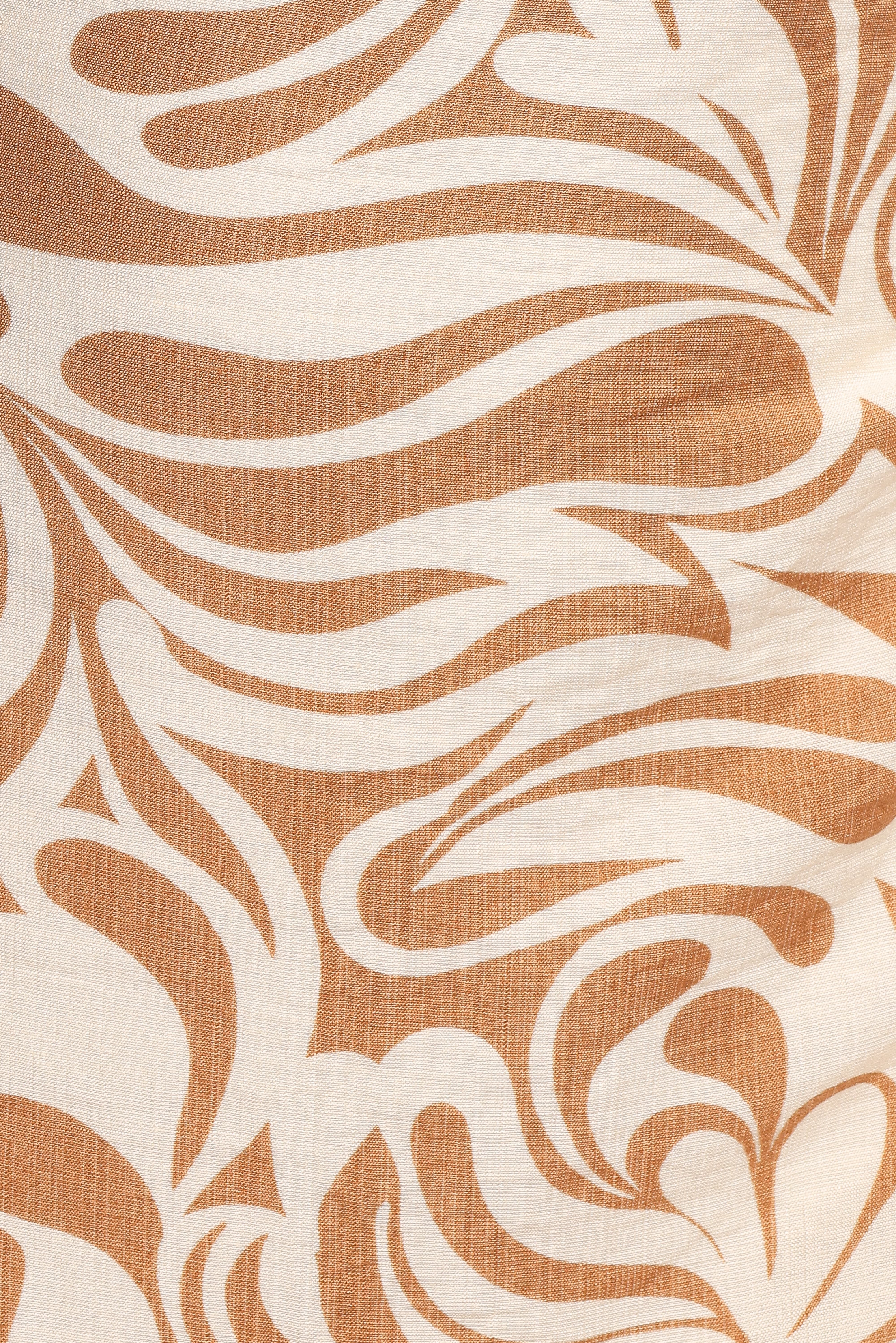 Cass Mini Dress - Tan White - Image 8