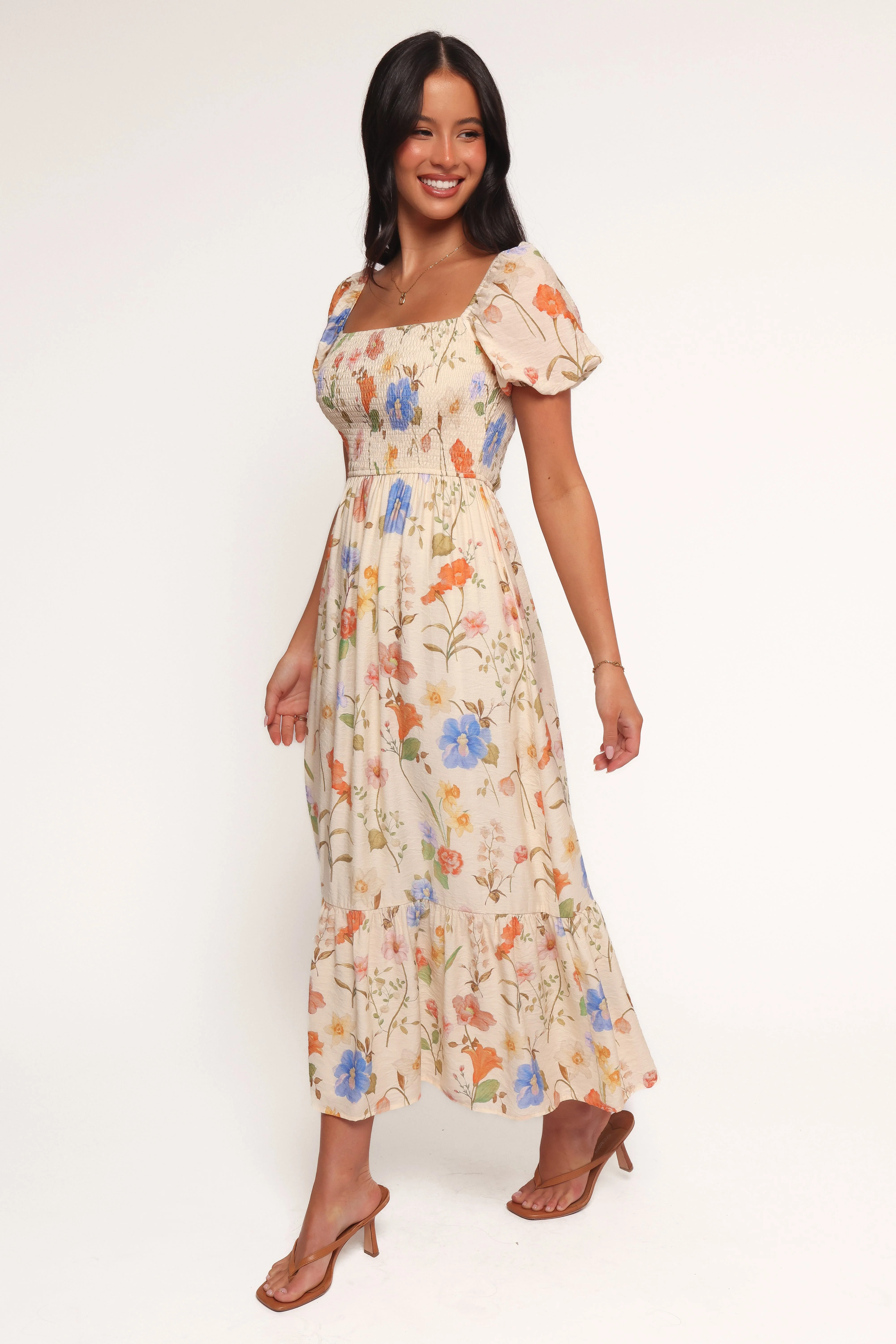 Cecelia Puff Sleeve Maxi Dress - Floral - Image 4