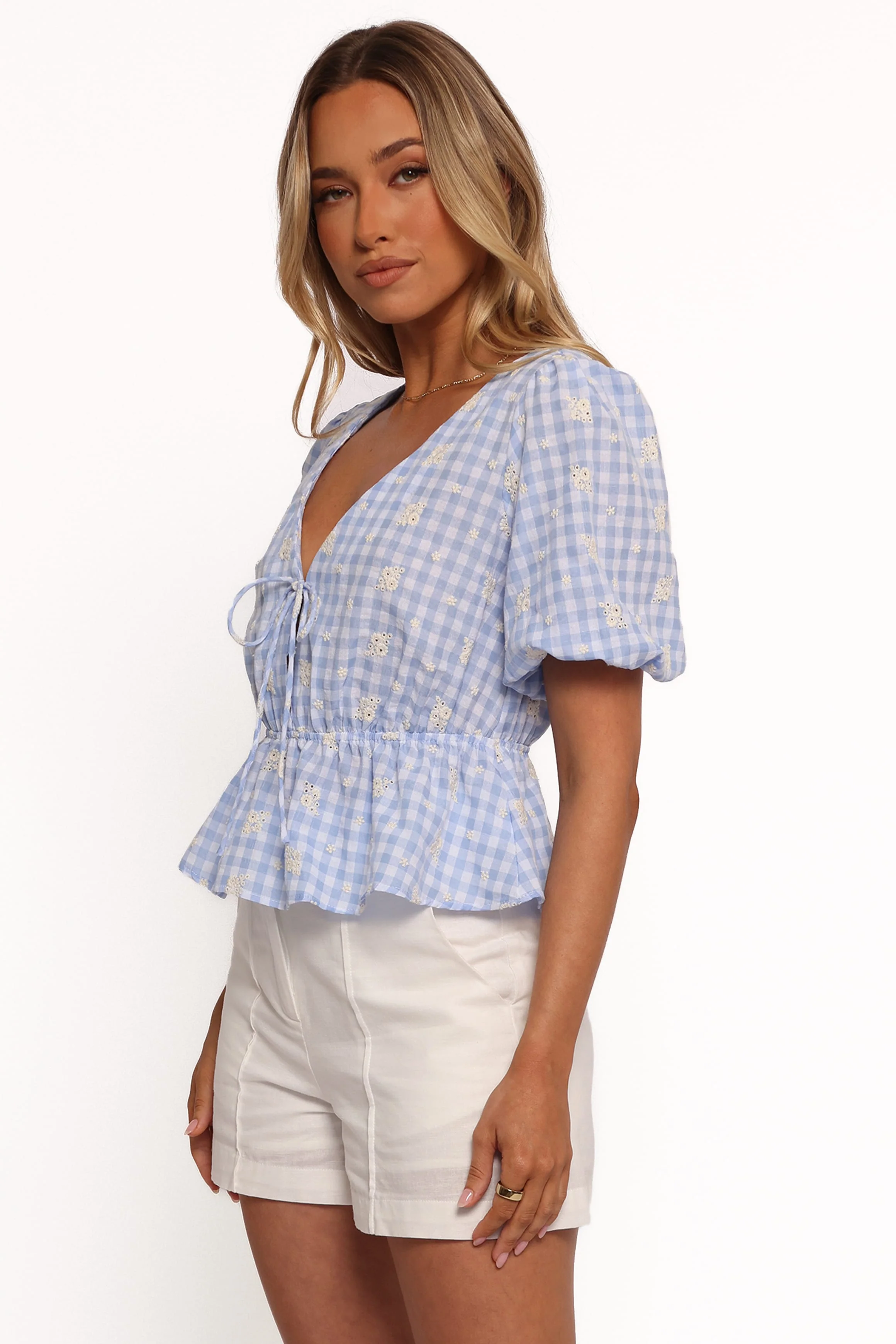 Cecelia Top - Blue Gingham - Image 4