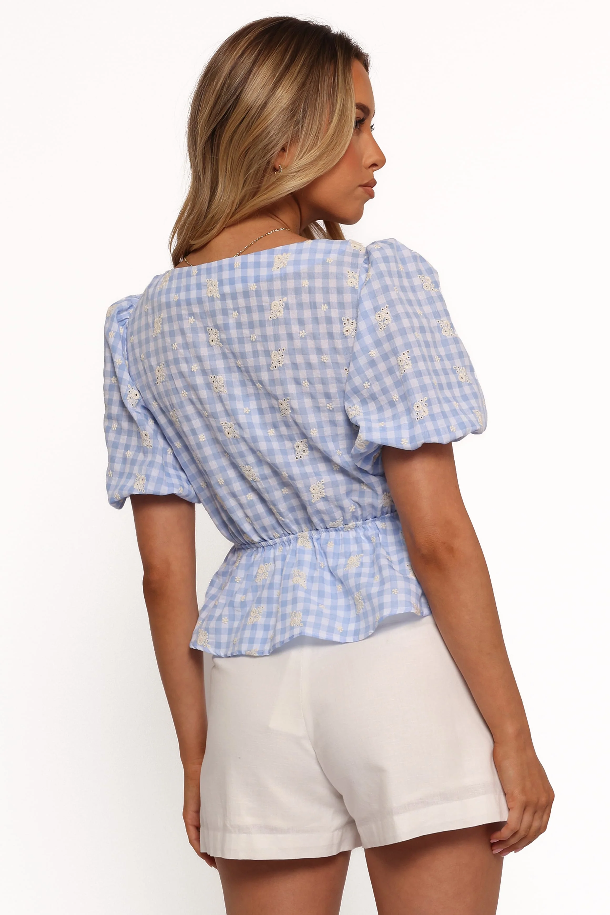 Cecelia Top - Blue Gingham - Image 5