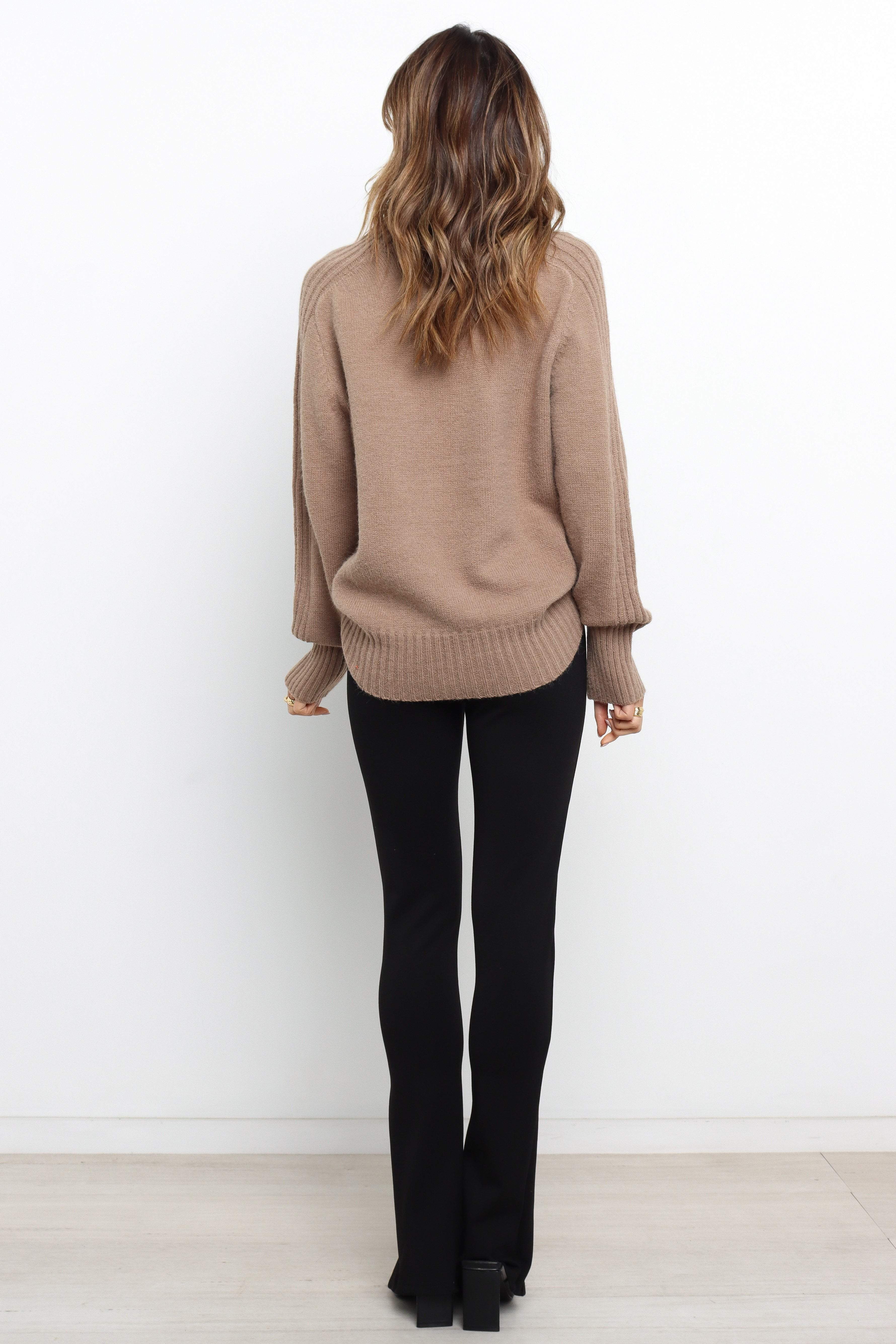 Cersi Knit Sweater - Mocha - Image 5