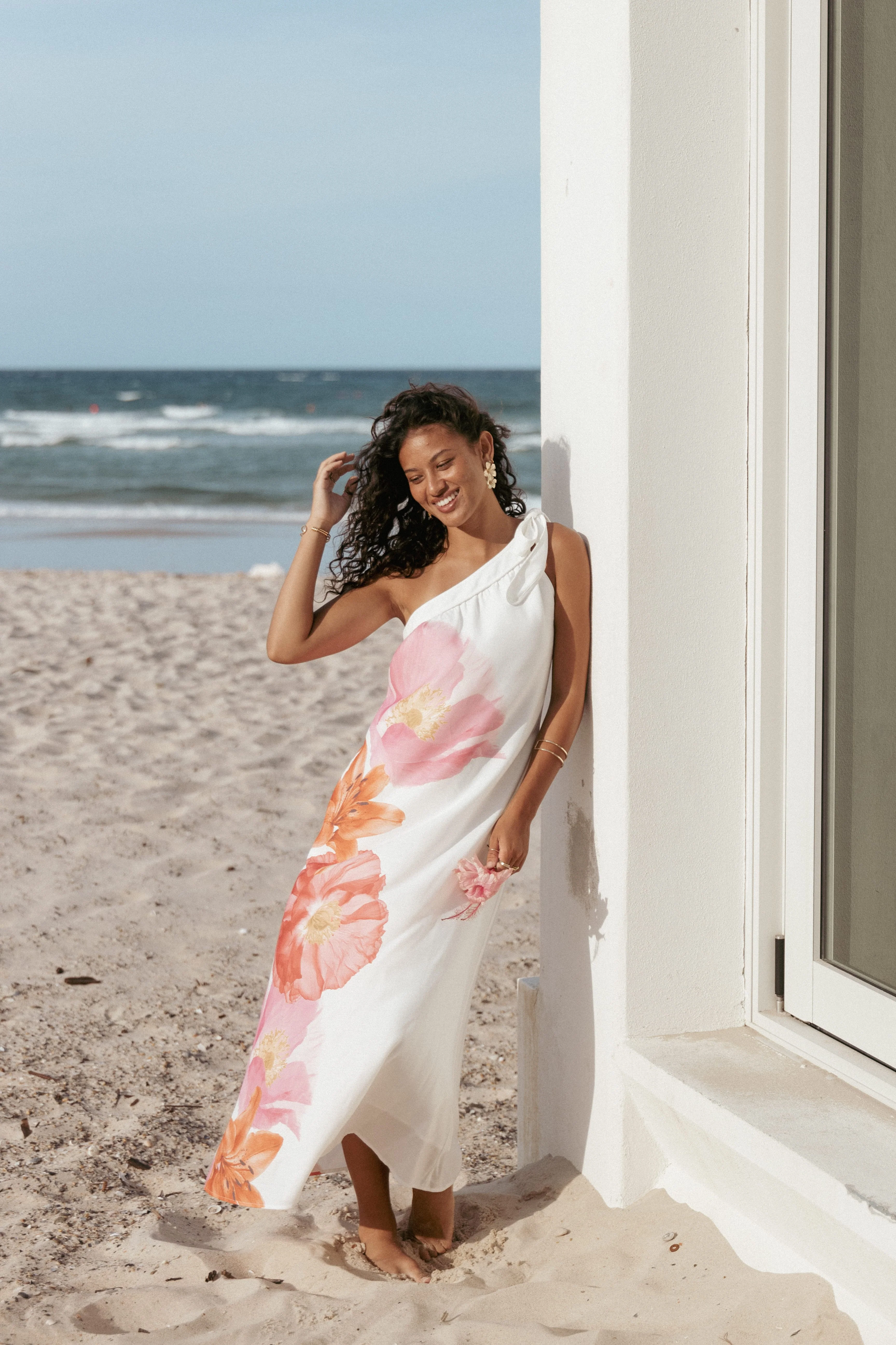 Charlize Maxi Dress - White Pink - Image 8