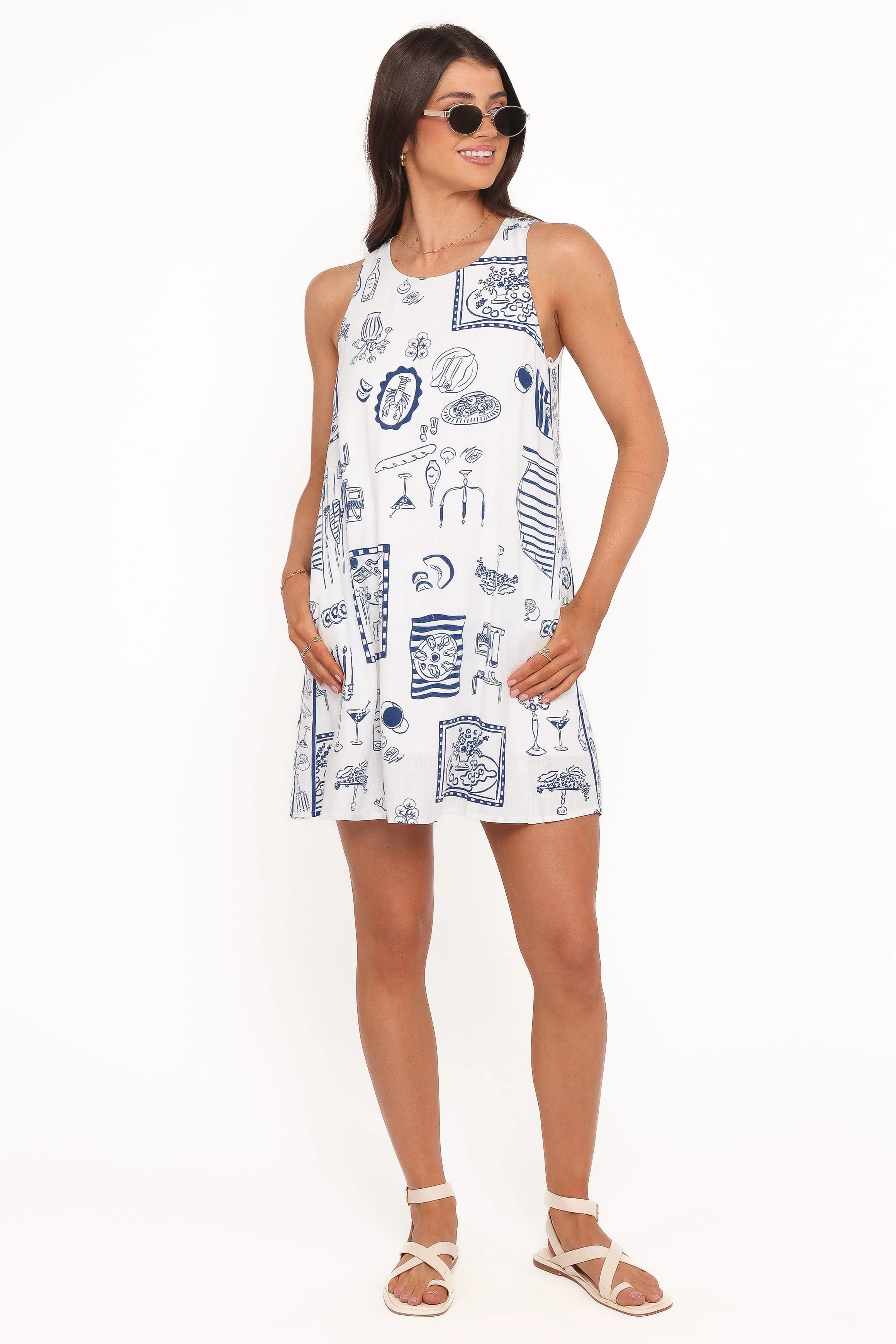 Chester Mini Dress - Chantal Blue Print - Image 6