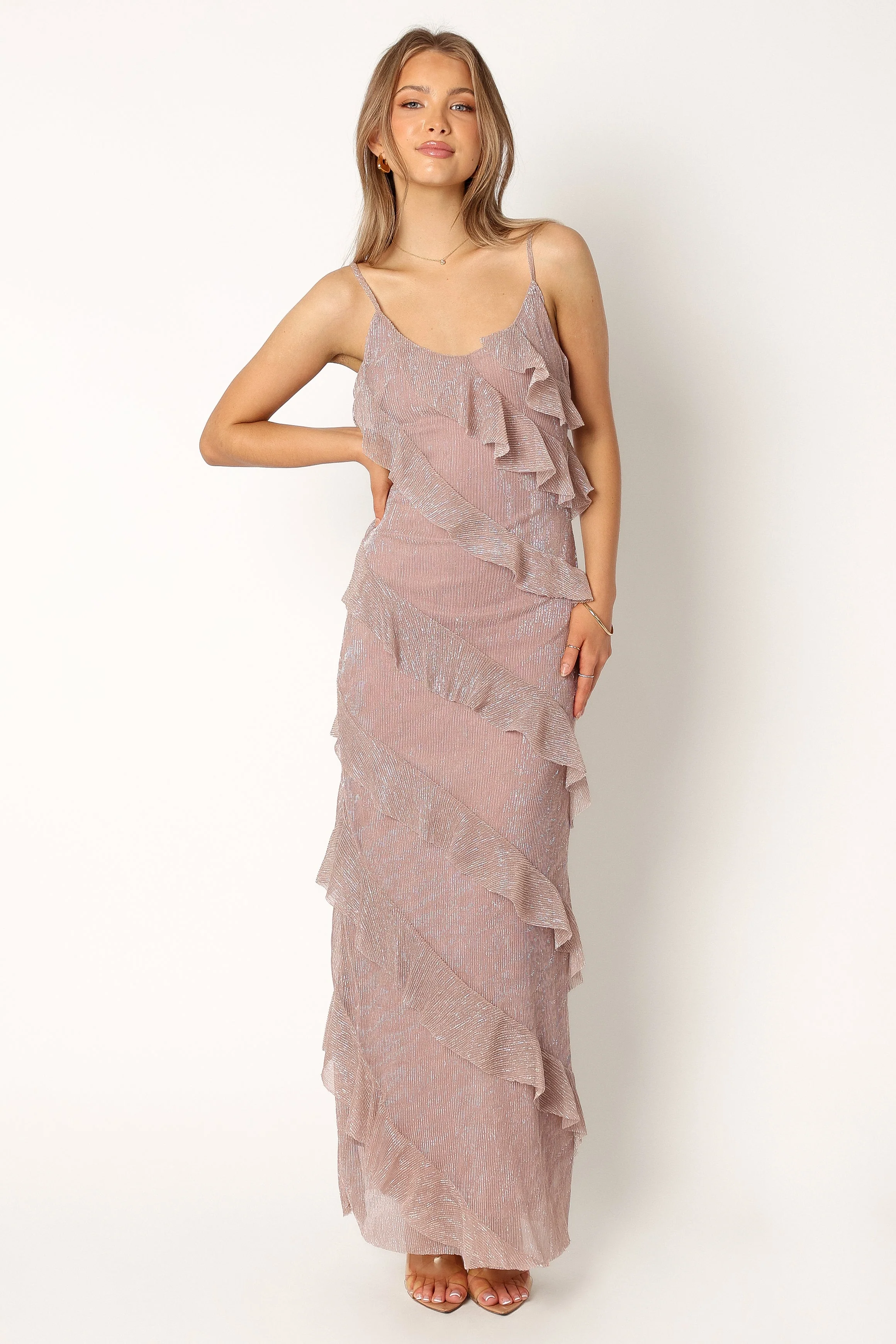 Ciao Ruffles Maxi Dress - Dusty Lavender - Image 10