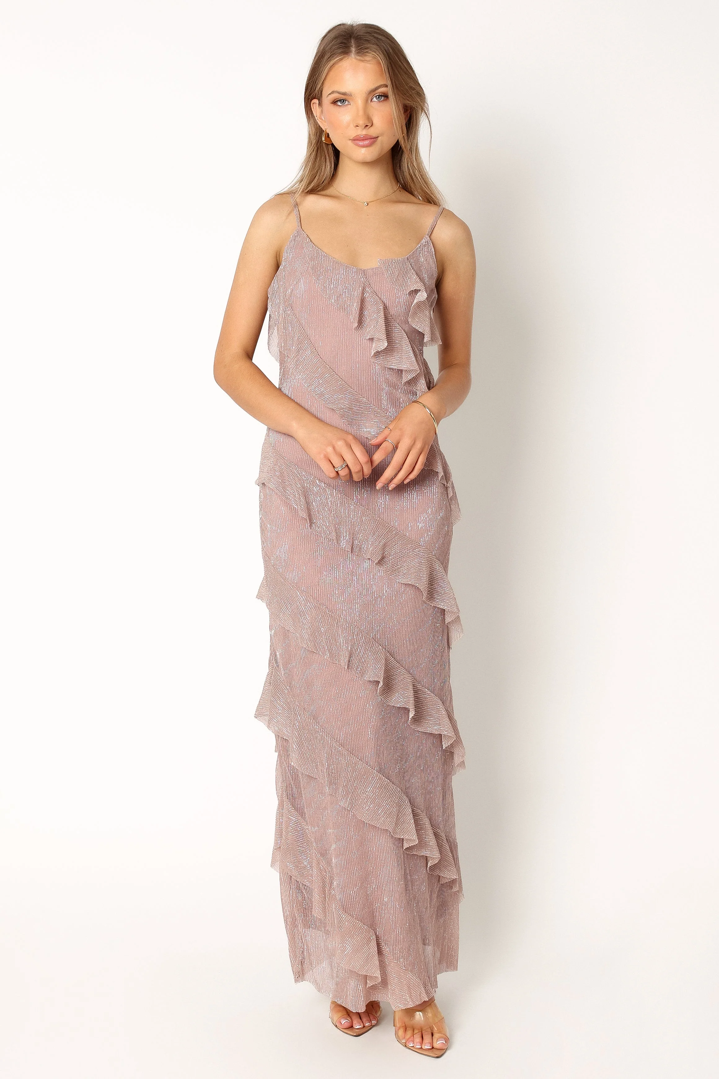 Ciao Ruffles Maxi Dress - Dusty Lavender - Image 11