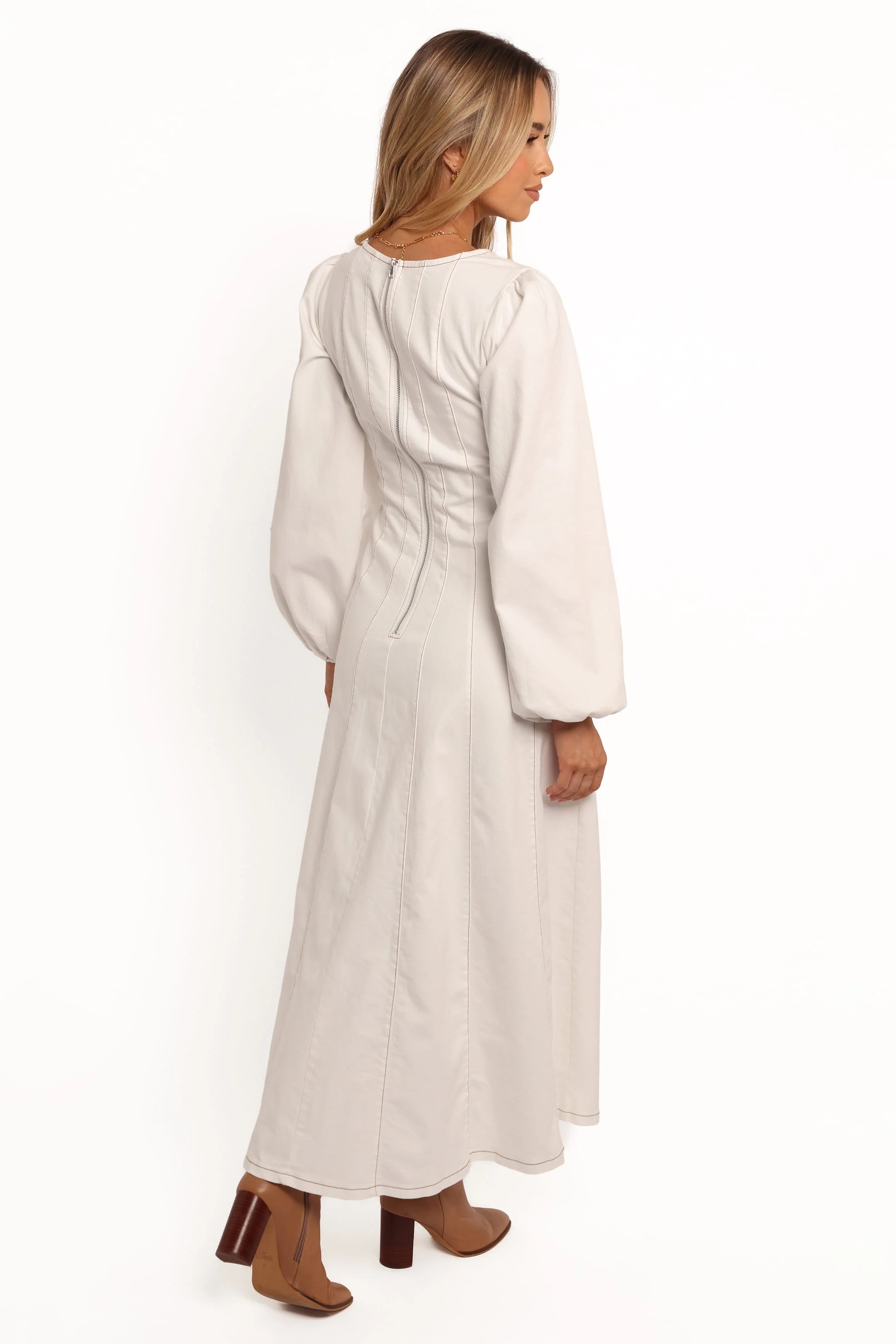 Cilla Midi Dress - White - Image 4
