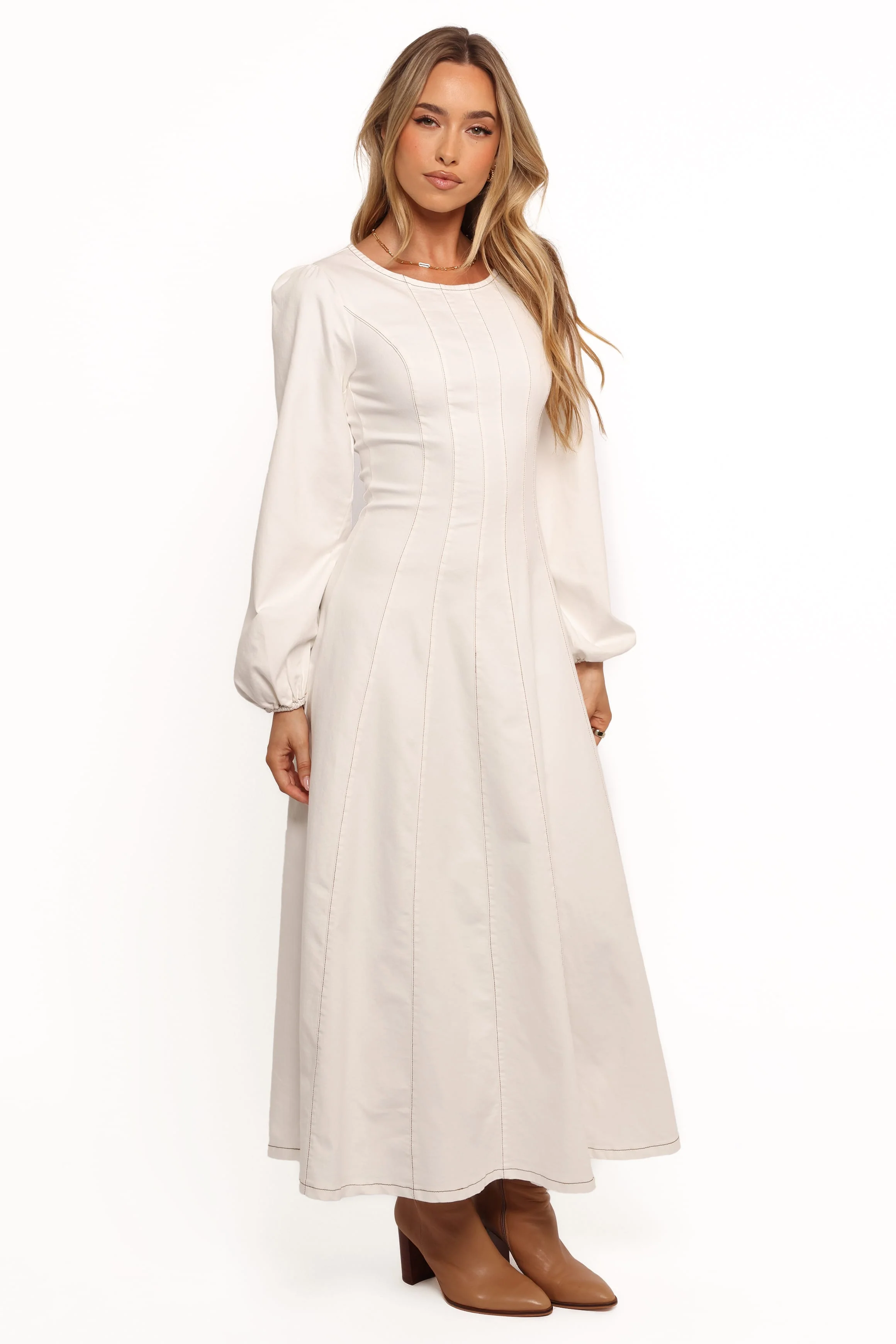 Cilla Midi Dress - White - Image 5