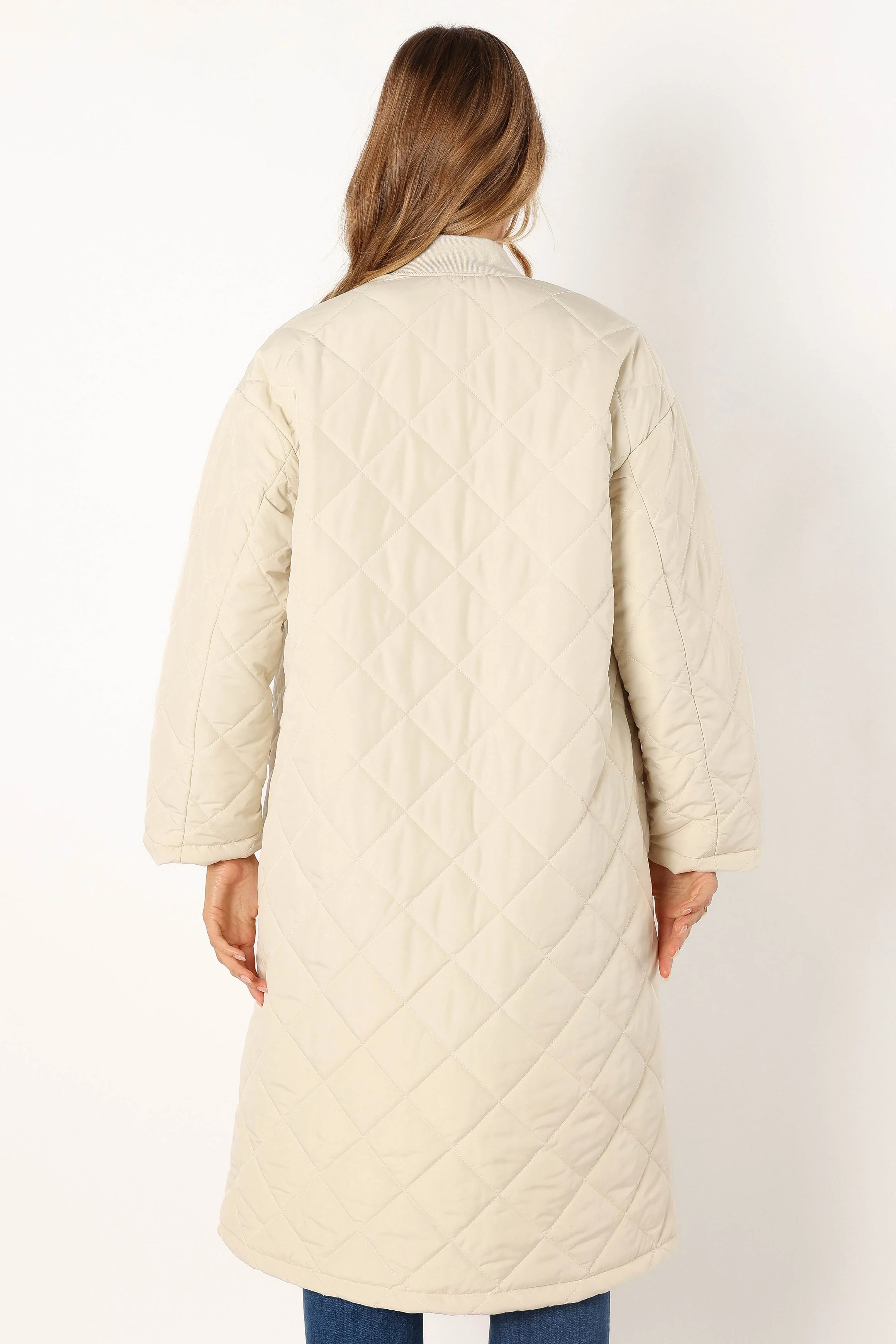 Clea Quilted Jacket - Bone - Image 4