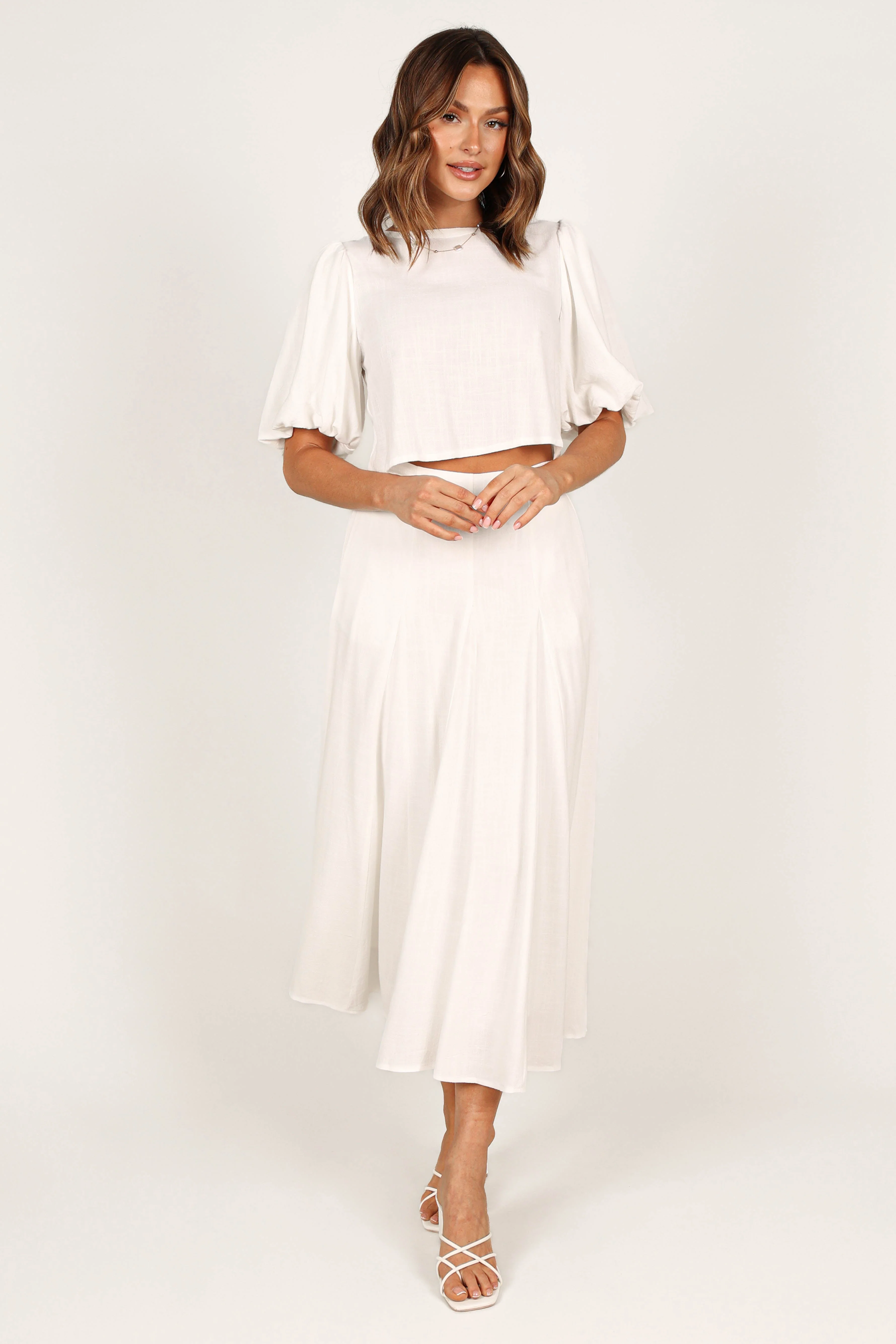 Cleo Cropped Top - White - Image 3