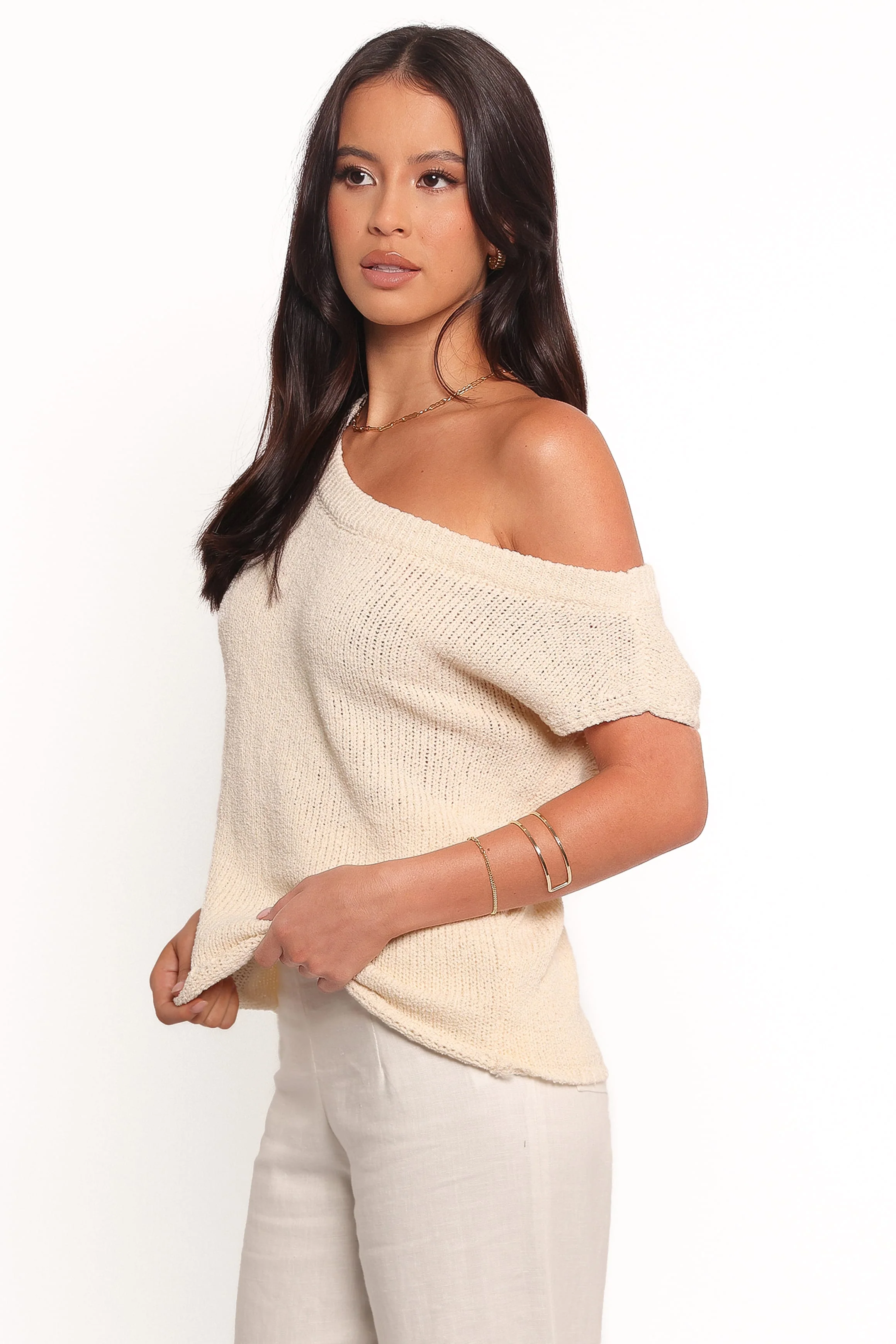Coco Knit Top - Off White - Image 3