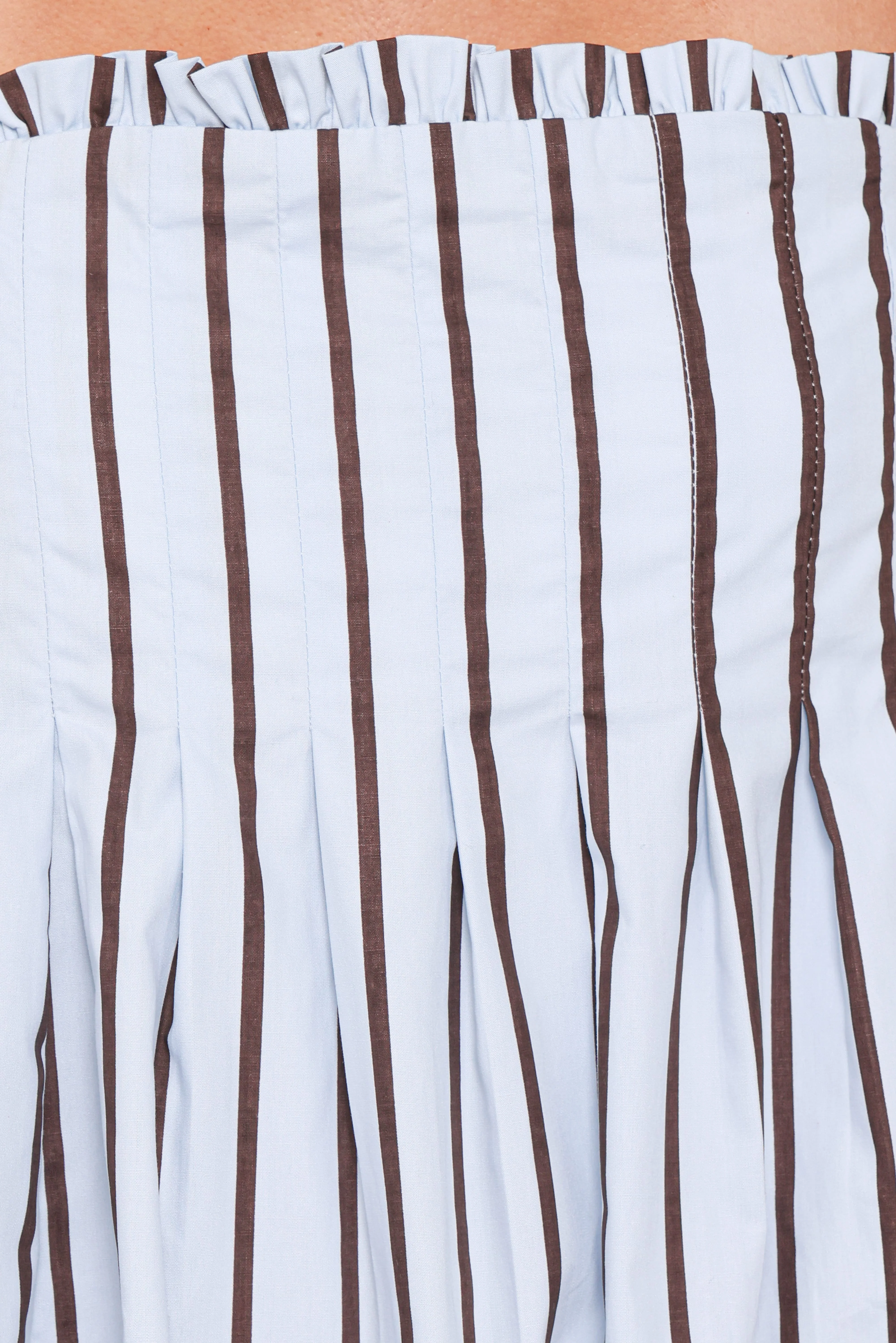 Cole Mini Dress - Blue/Brown Stripe - Image 8