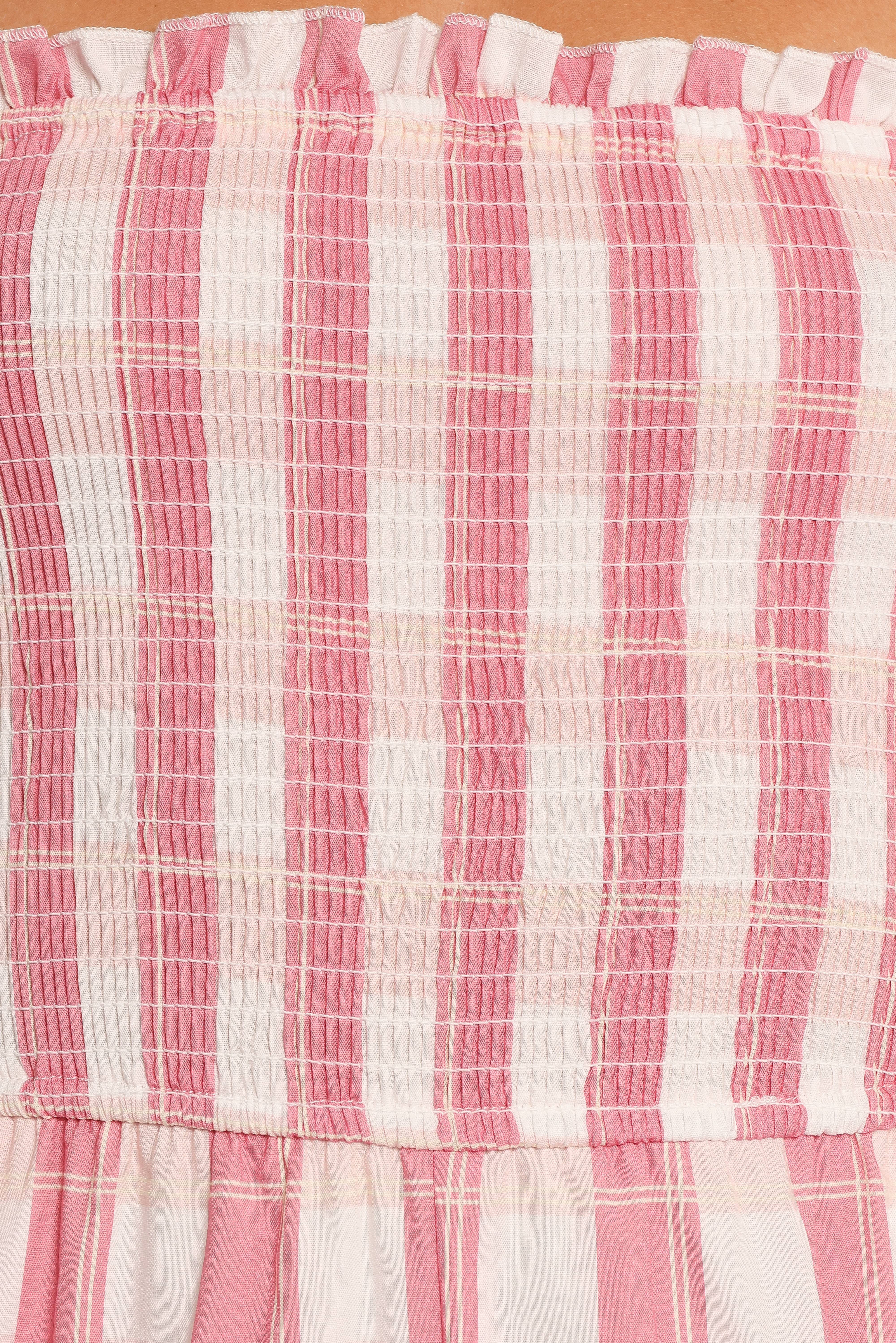 Cornelia Playsuit - Pink Gingham - Image 7