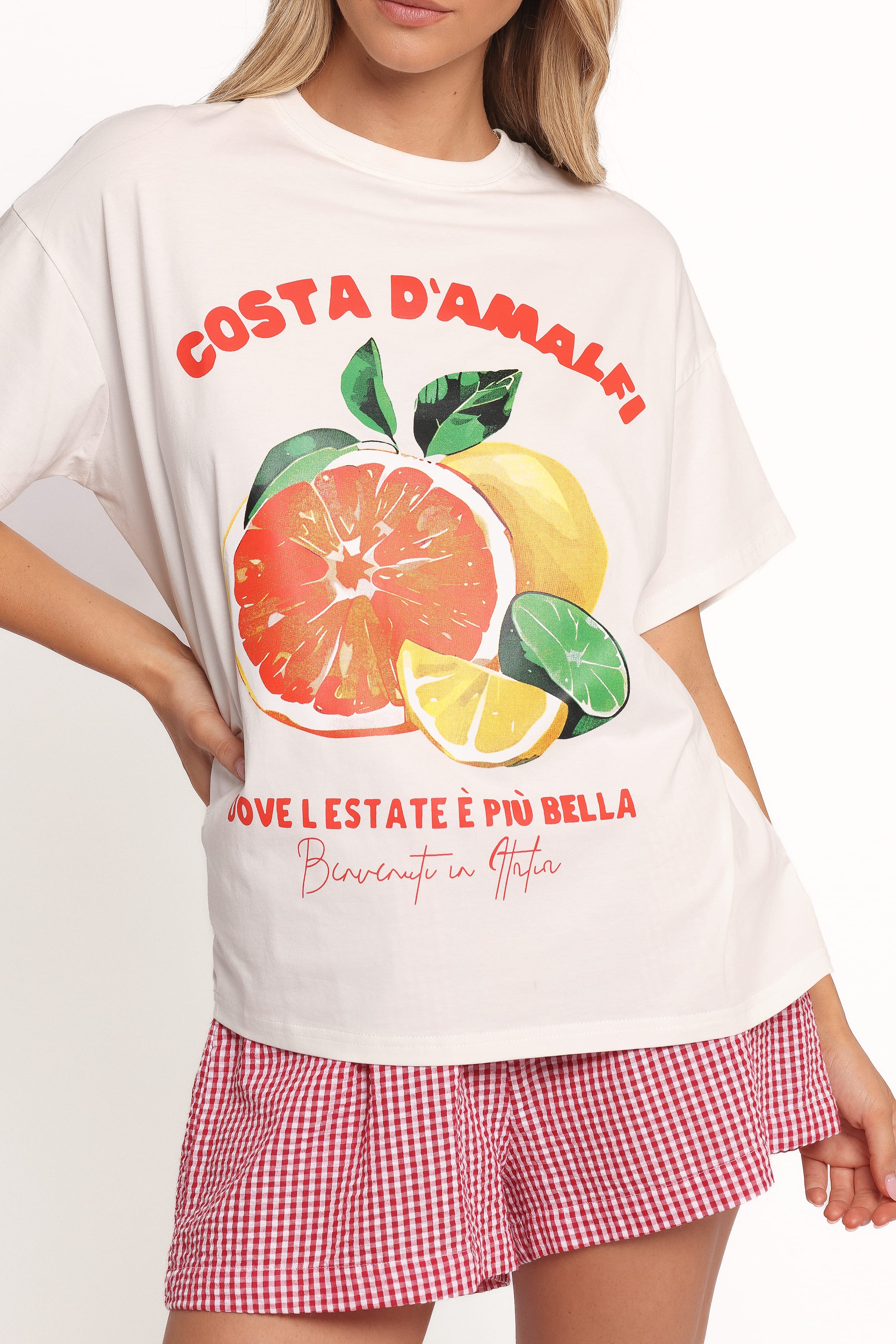 Costa D'Amalfi Tee - White - Image 2