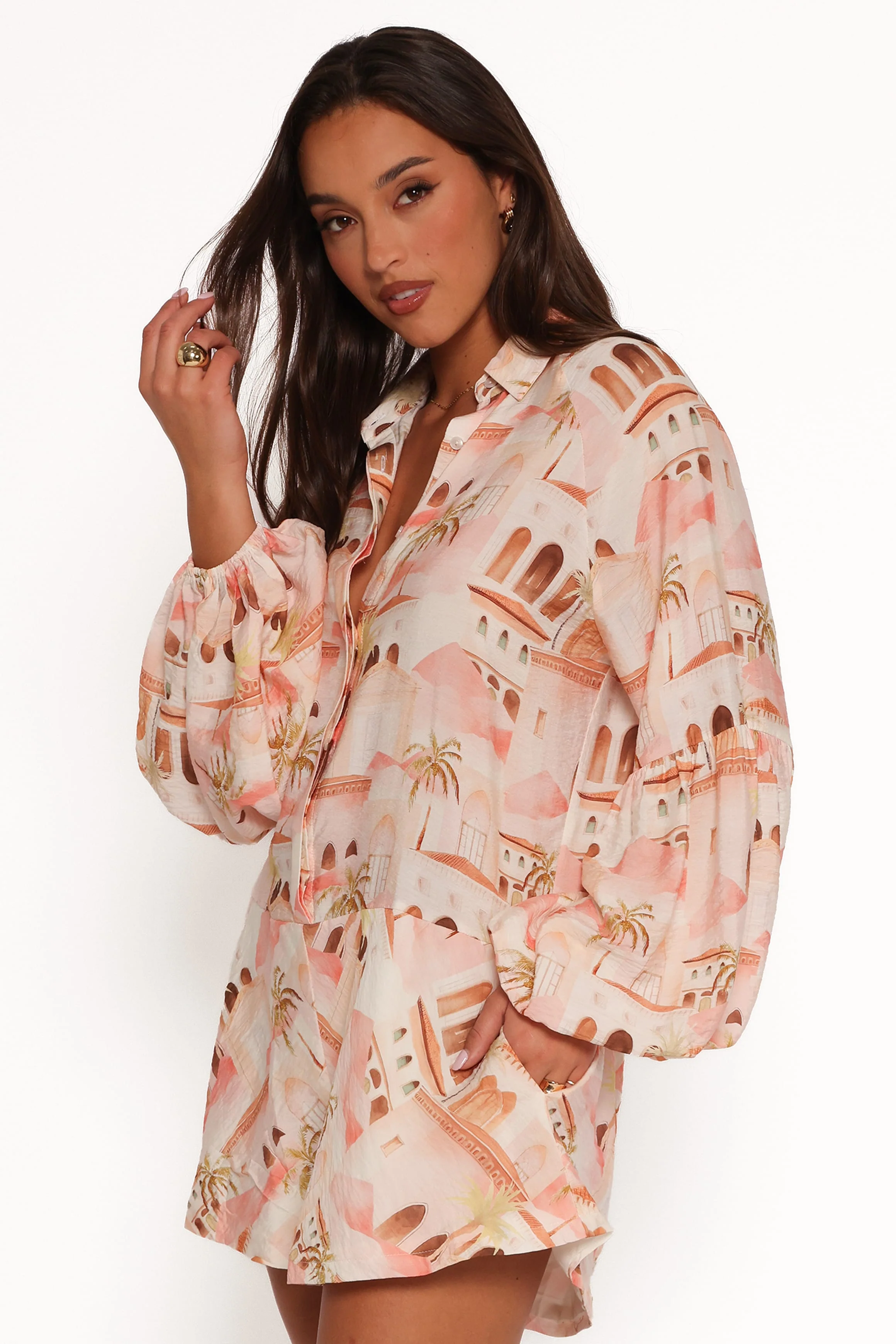 Cowper Playsuit - Tan Print - Image 5