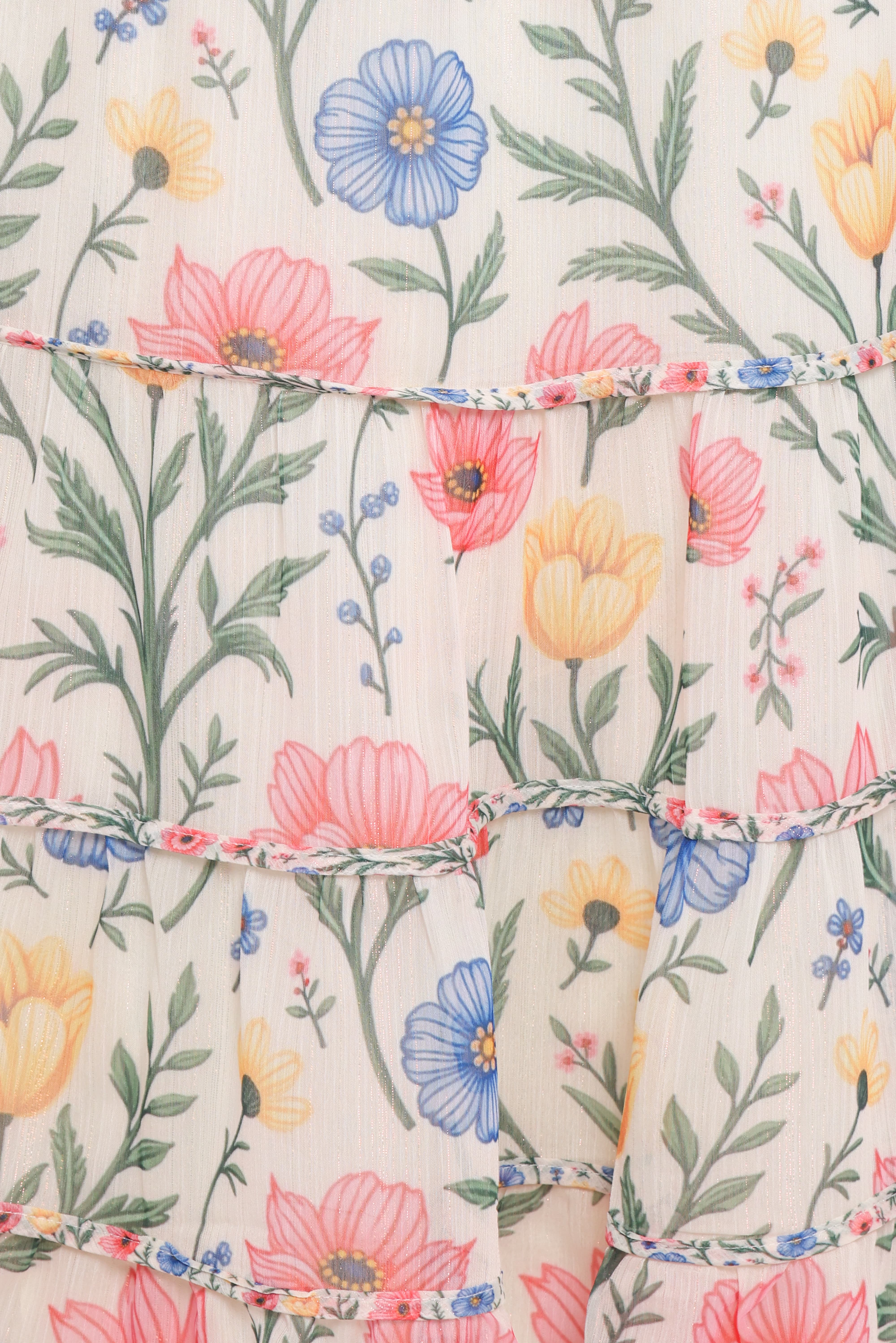 Dahlia Tiered Skirt - Pastel Floral - Image 5
