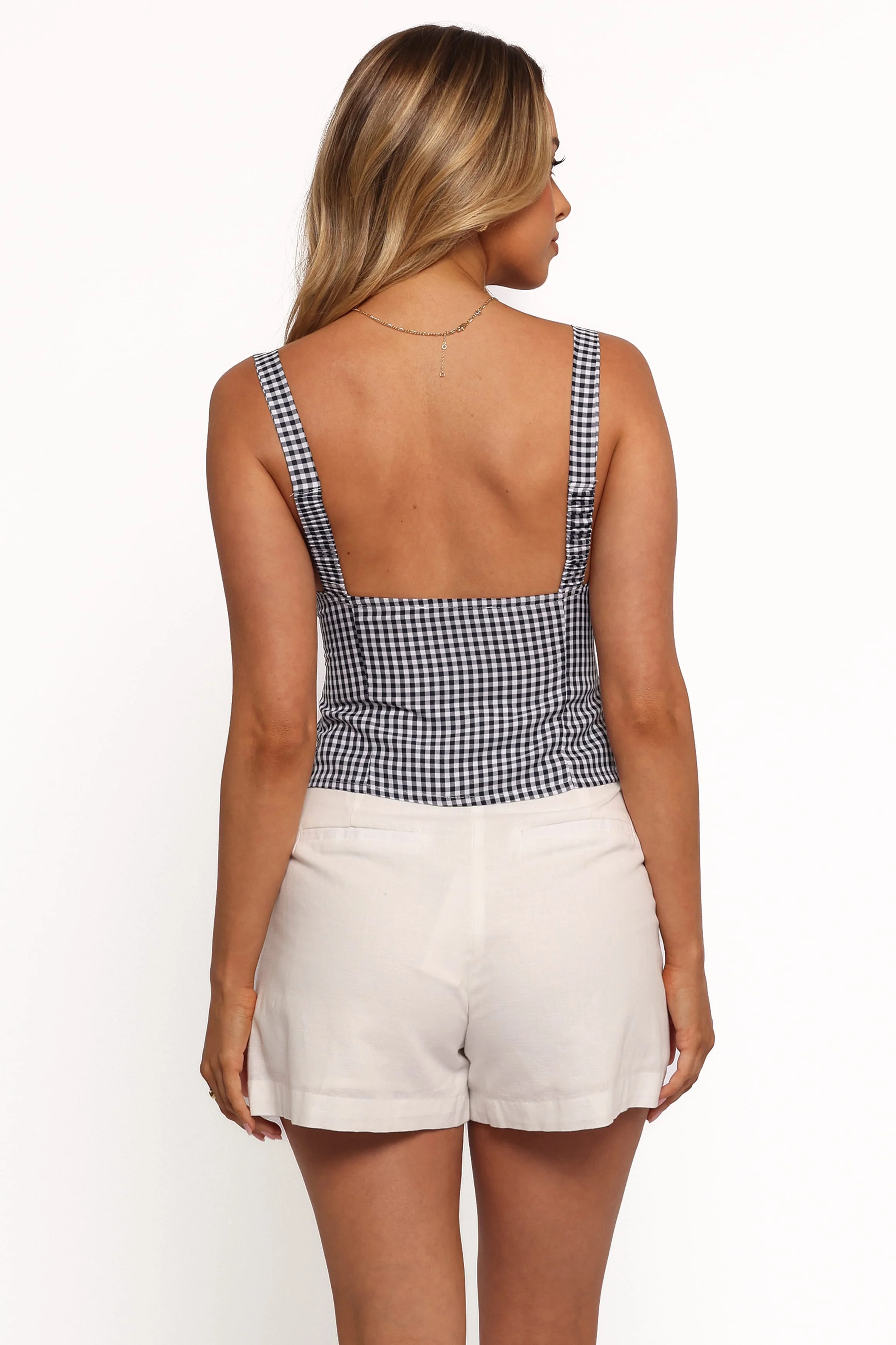 Danella Top - Navy Gingham - Image 6