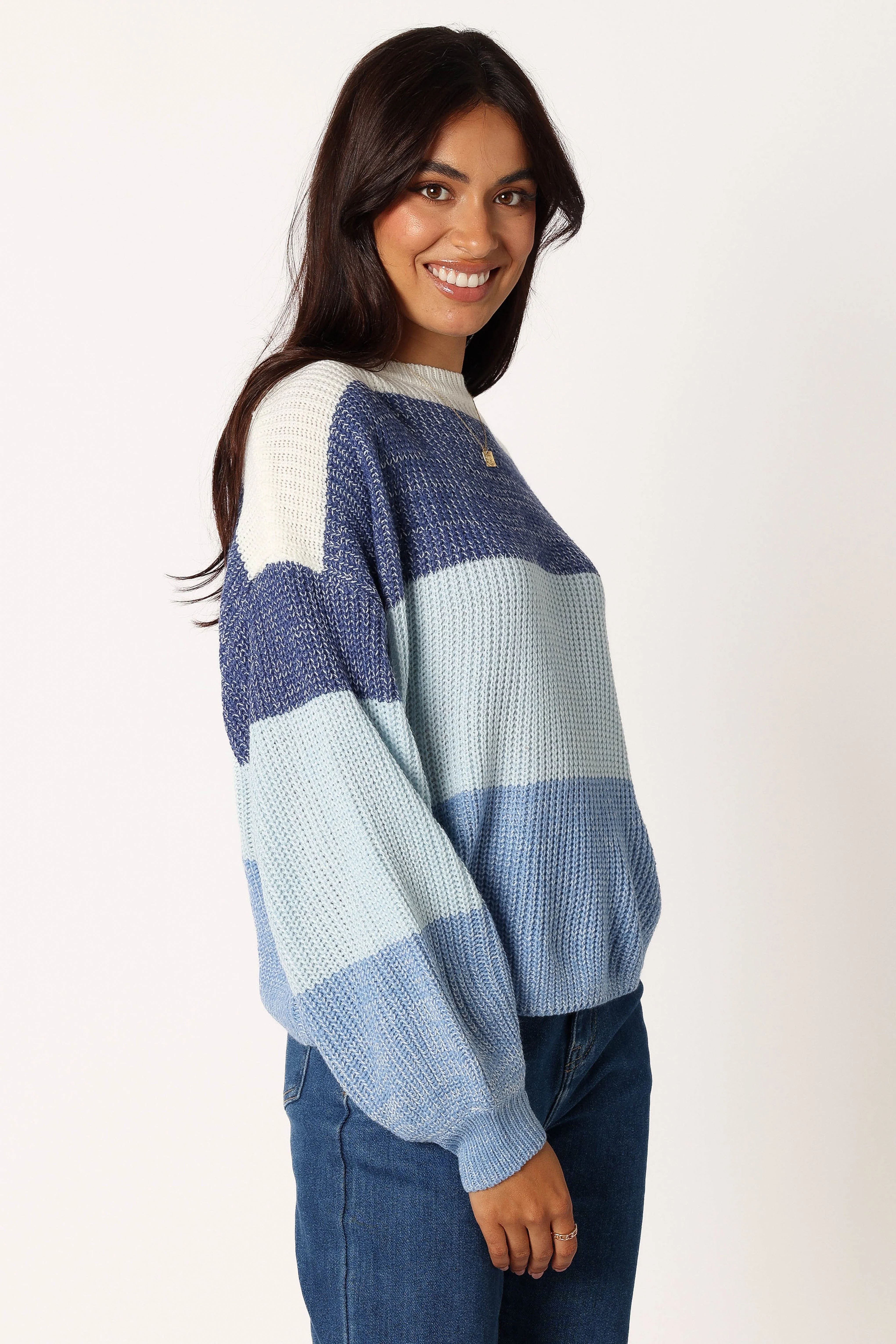 Danielle Knit Sweater - Blue Multi - Image 4