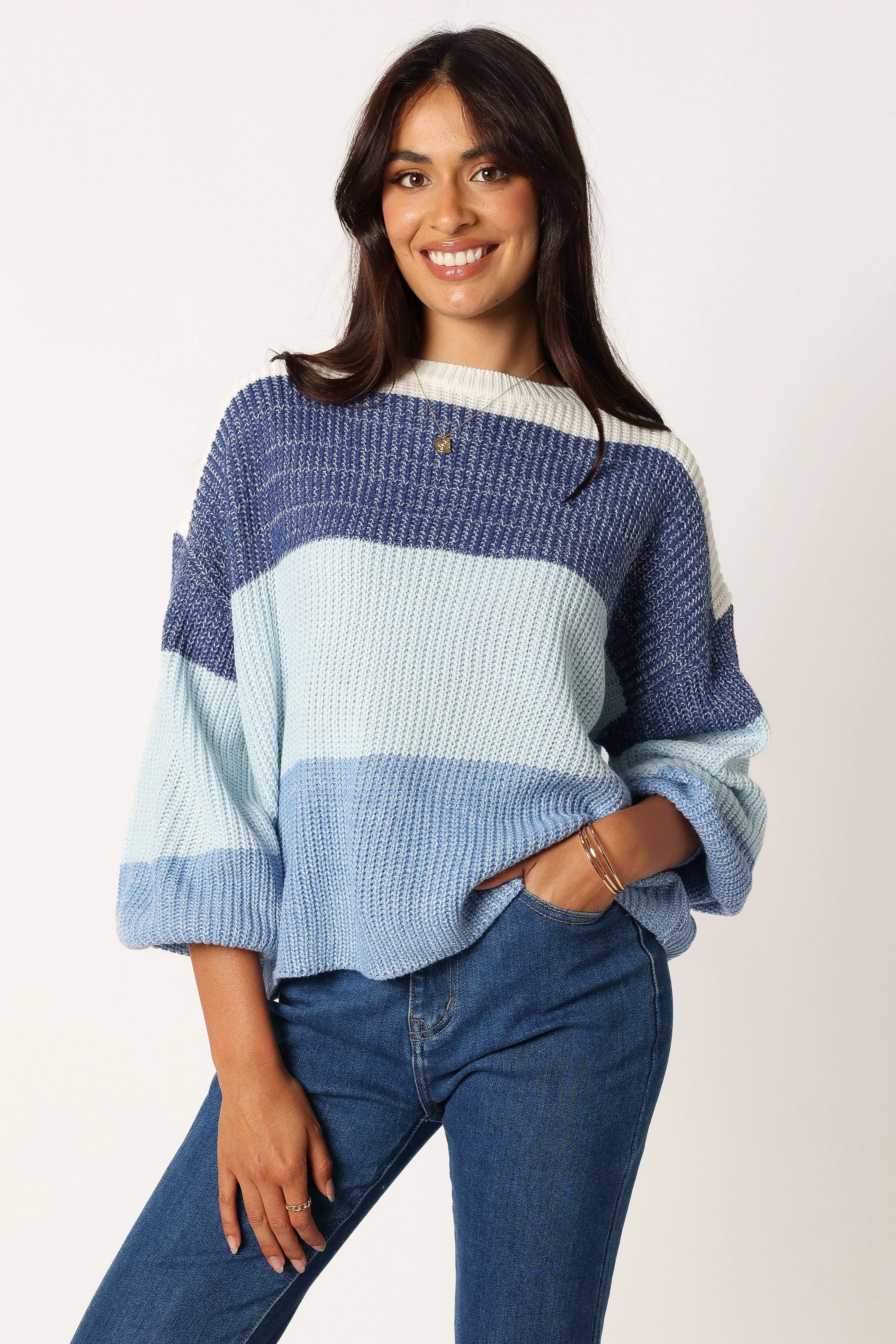 Danielle Knit Sweater - Blue Multi - Image 5