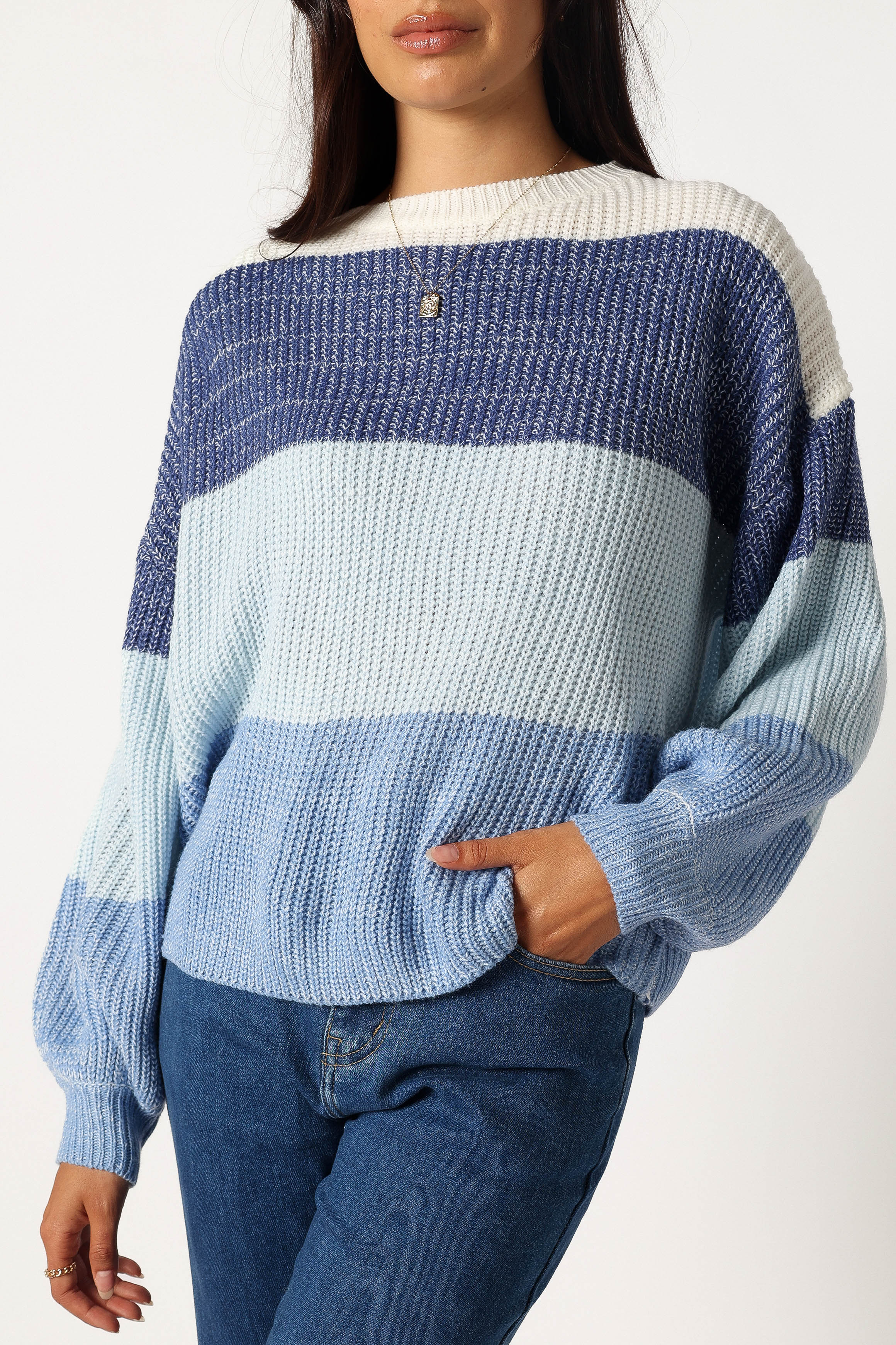 Danielle Knit Sweater - Blue Multi - Image 7