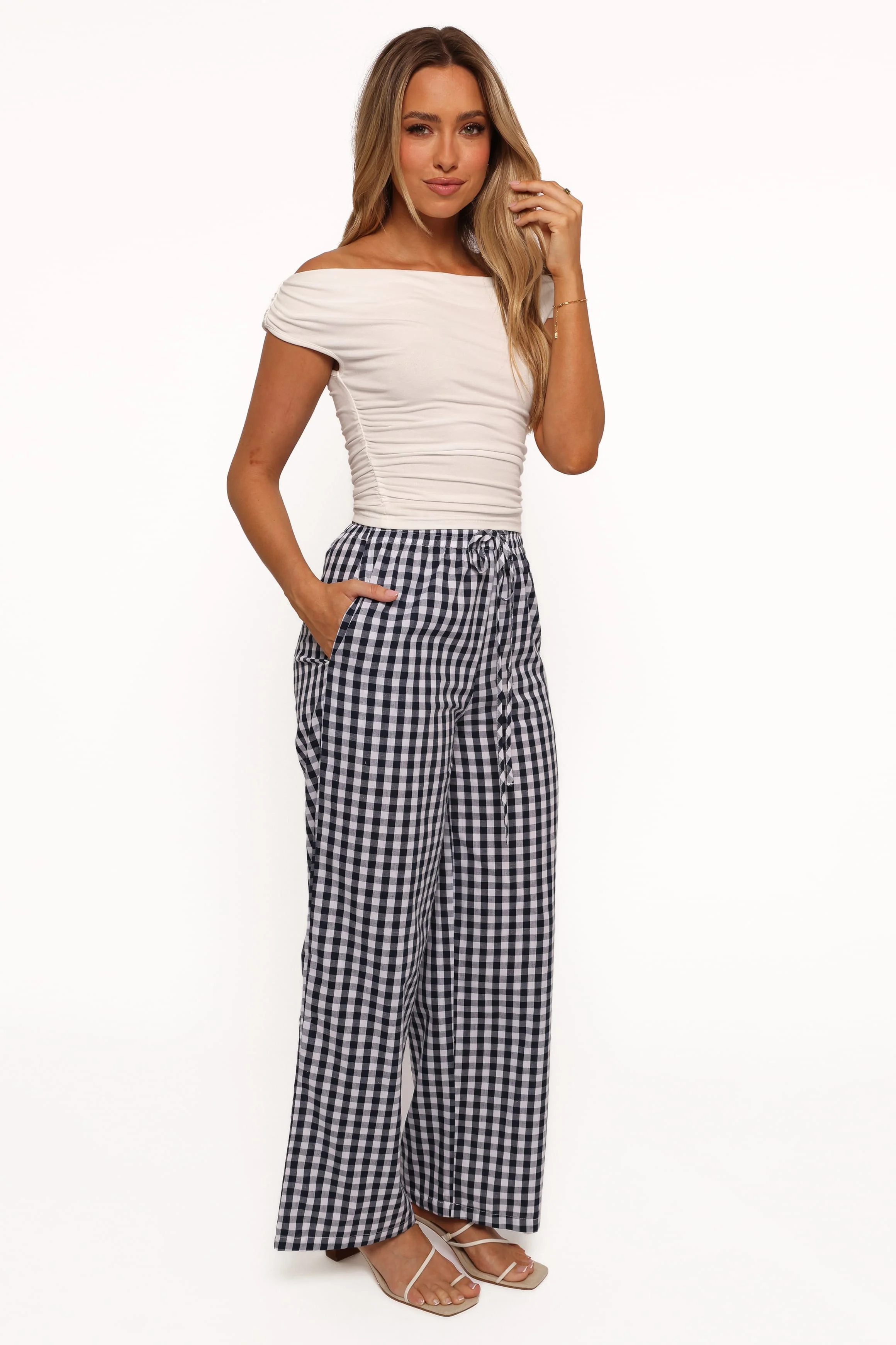 Dara Pant - Navy Gingham - Image 5