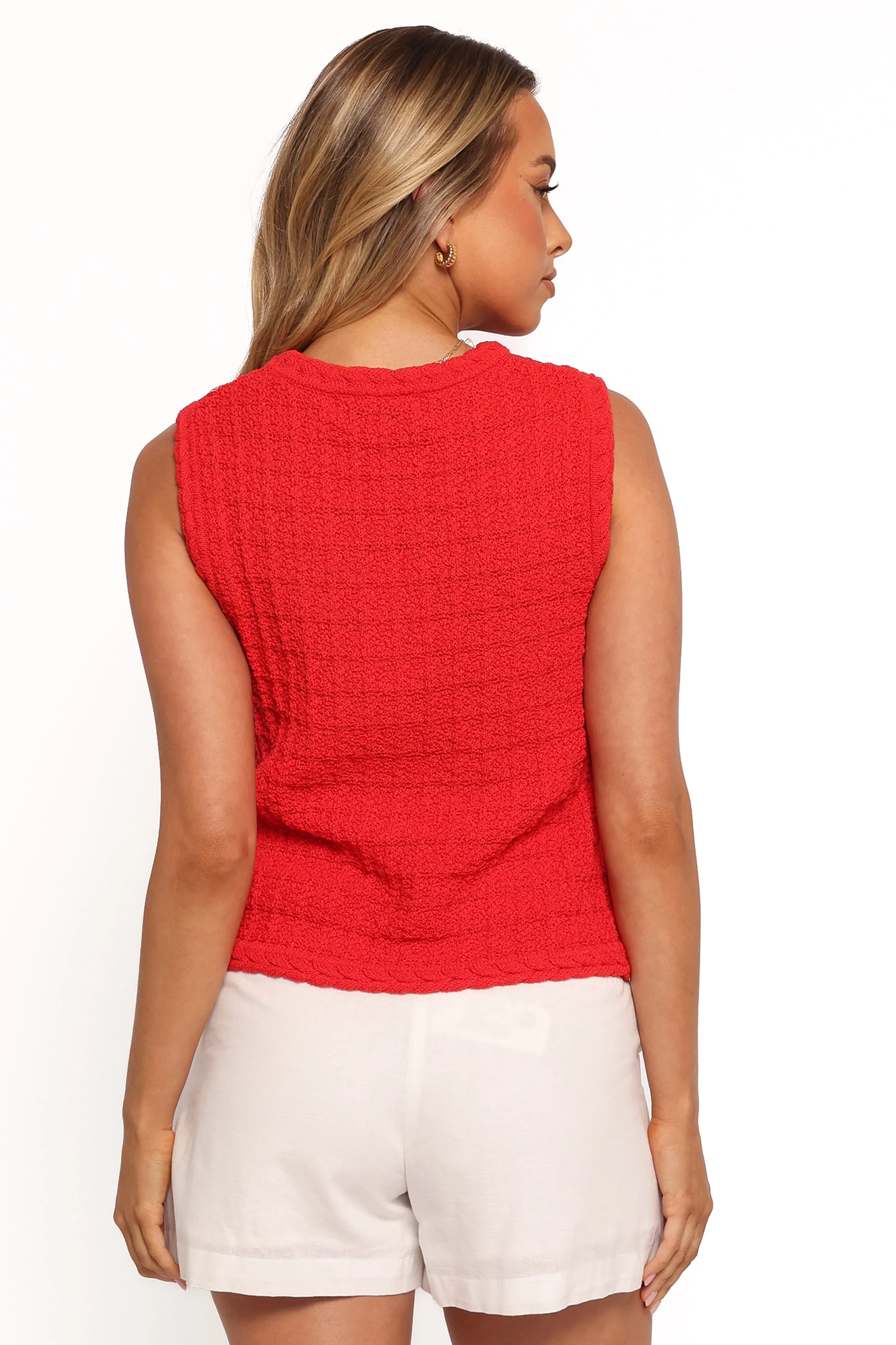 Davis Knit Vest - Red - Image 6