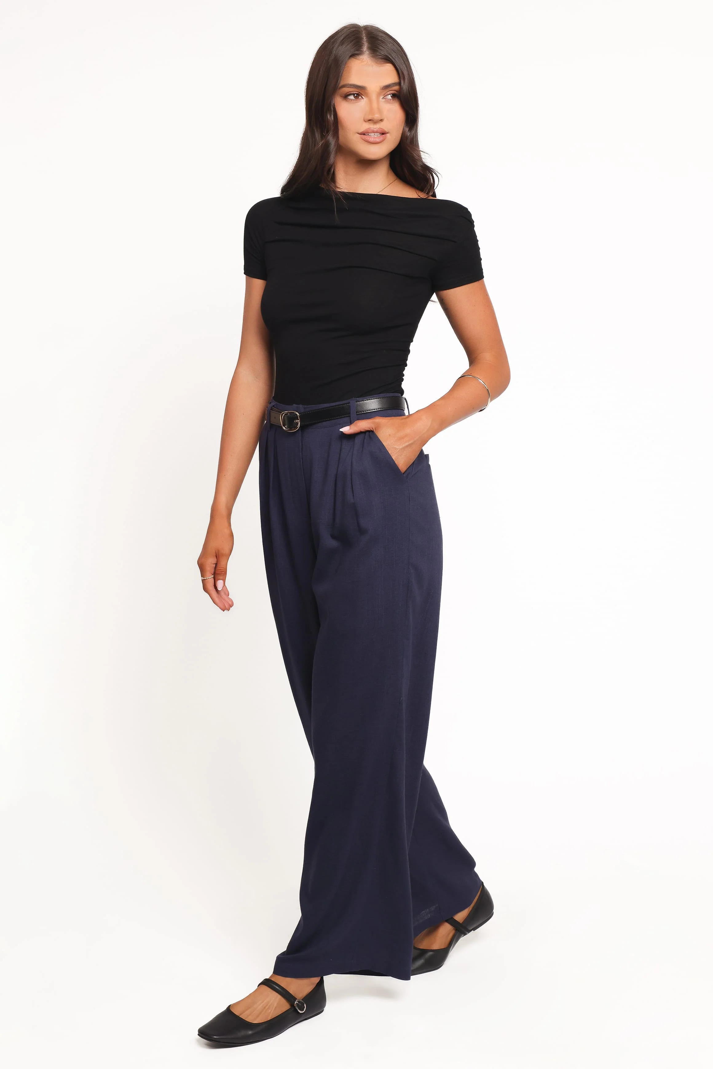 Dean Linen Pants - Navy - Image 3