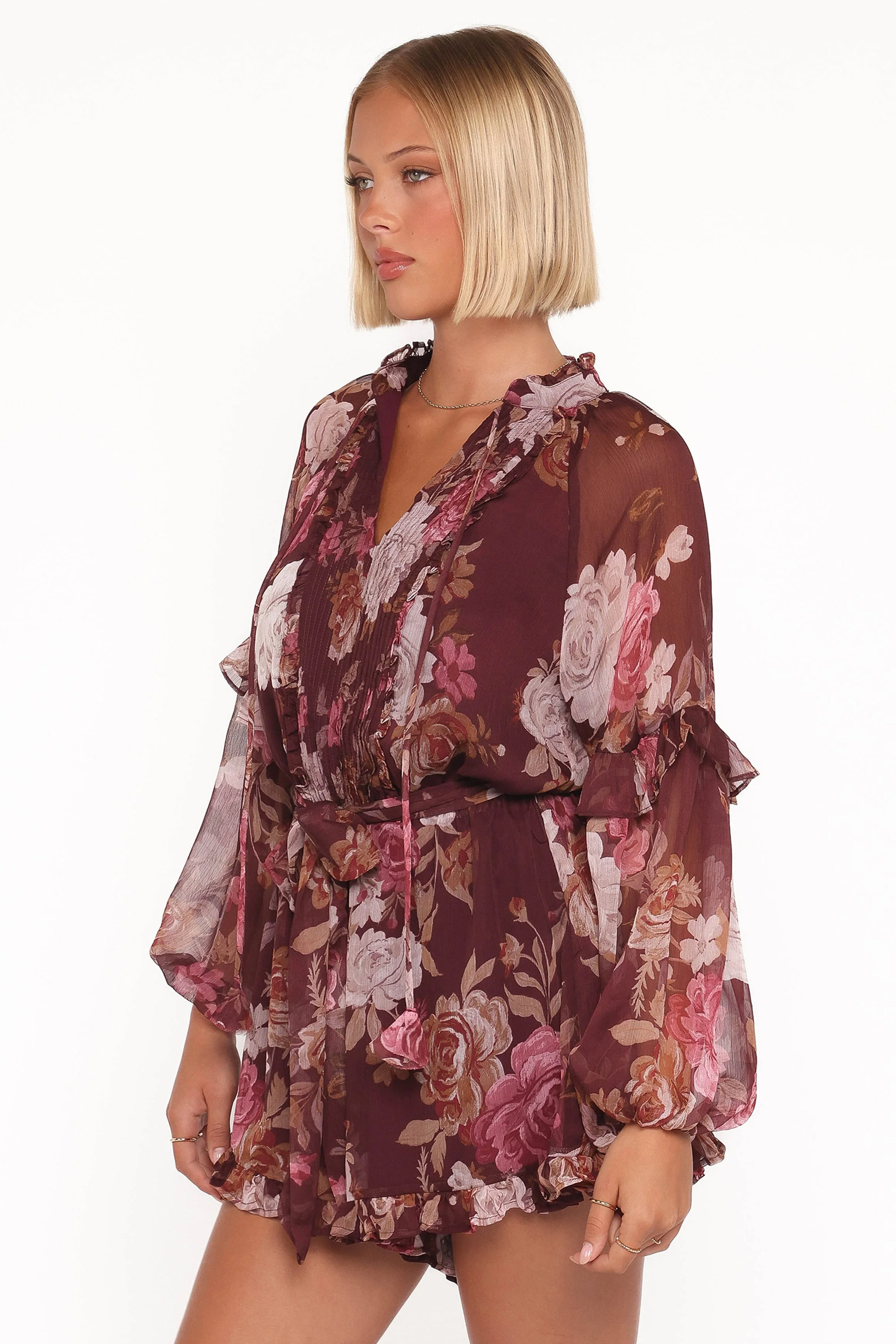Delaney Long Sleeve Romper - Brandy Bloom - Image 3