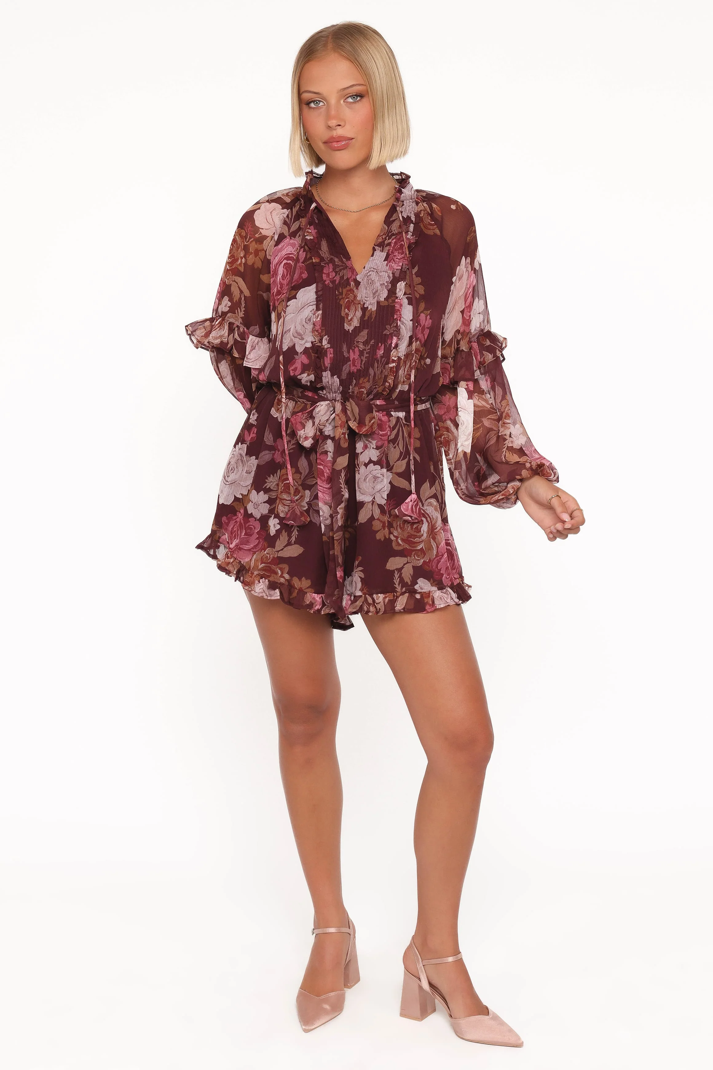 Delaney Long Sleeve Romper - Brandy Bloom - Image 5