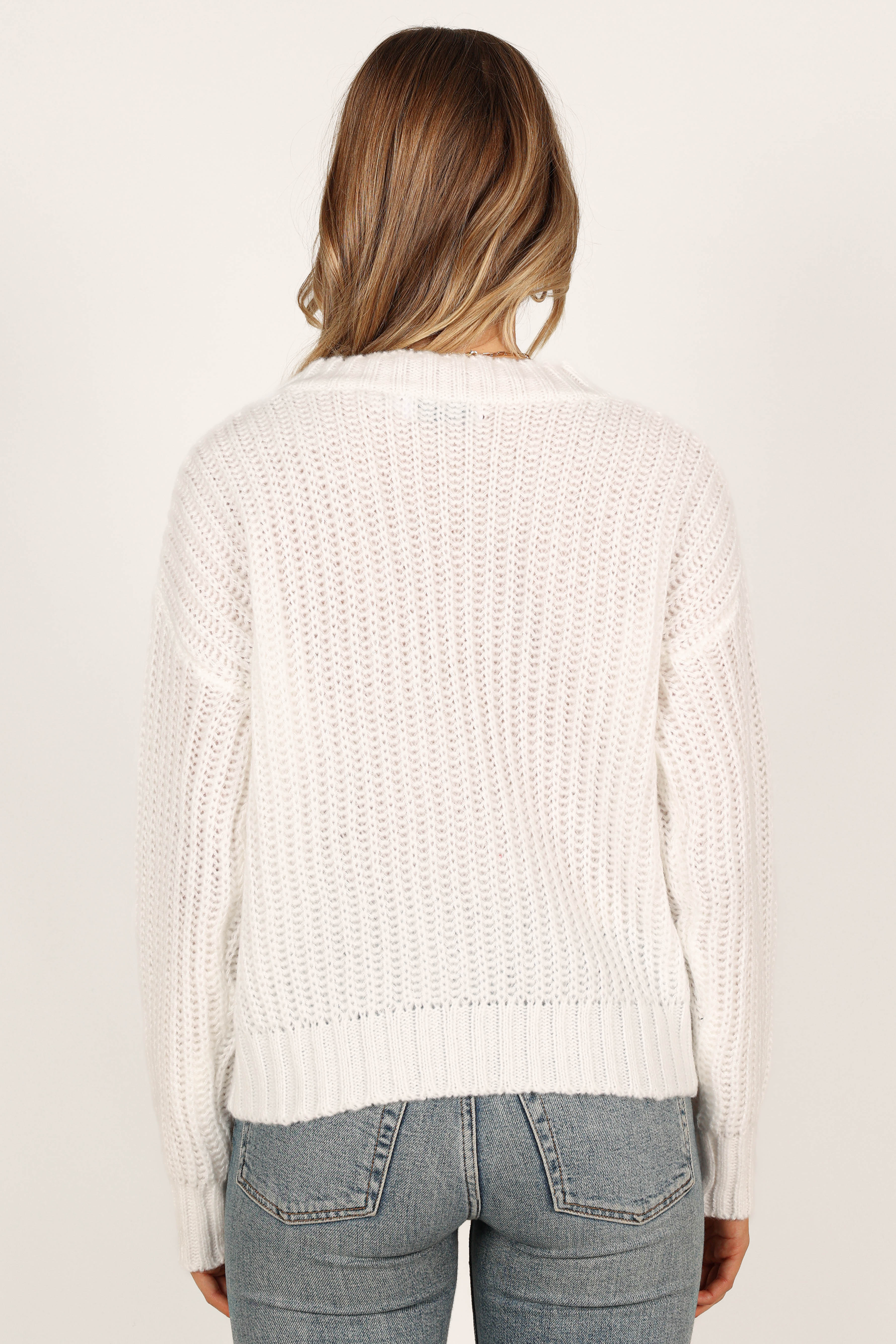 Della Knit Sweater - White - Image 5
