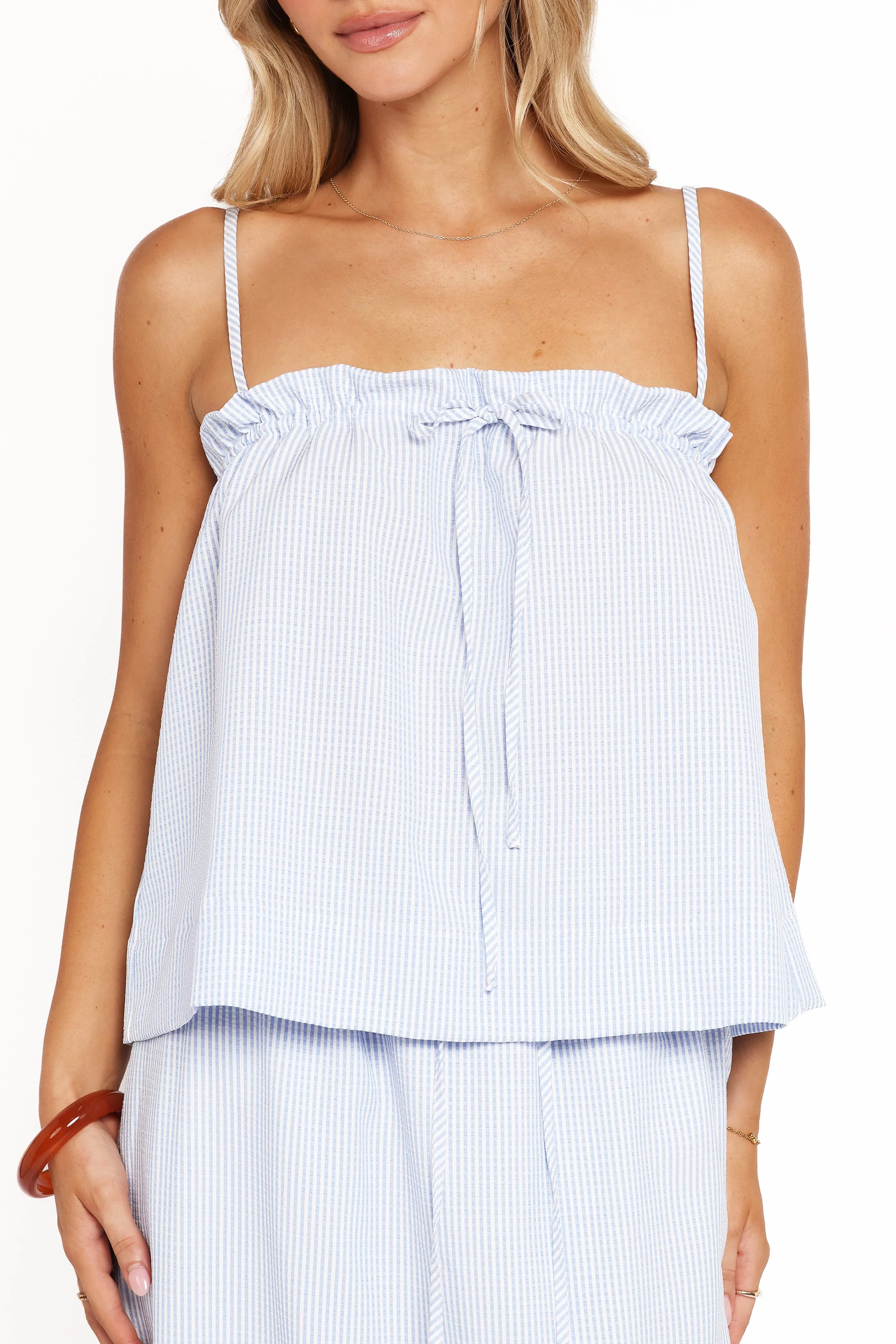 Delyra Top - Blue Stripe - Image 3