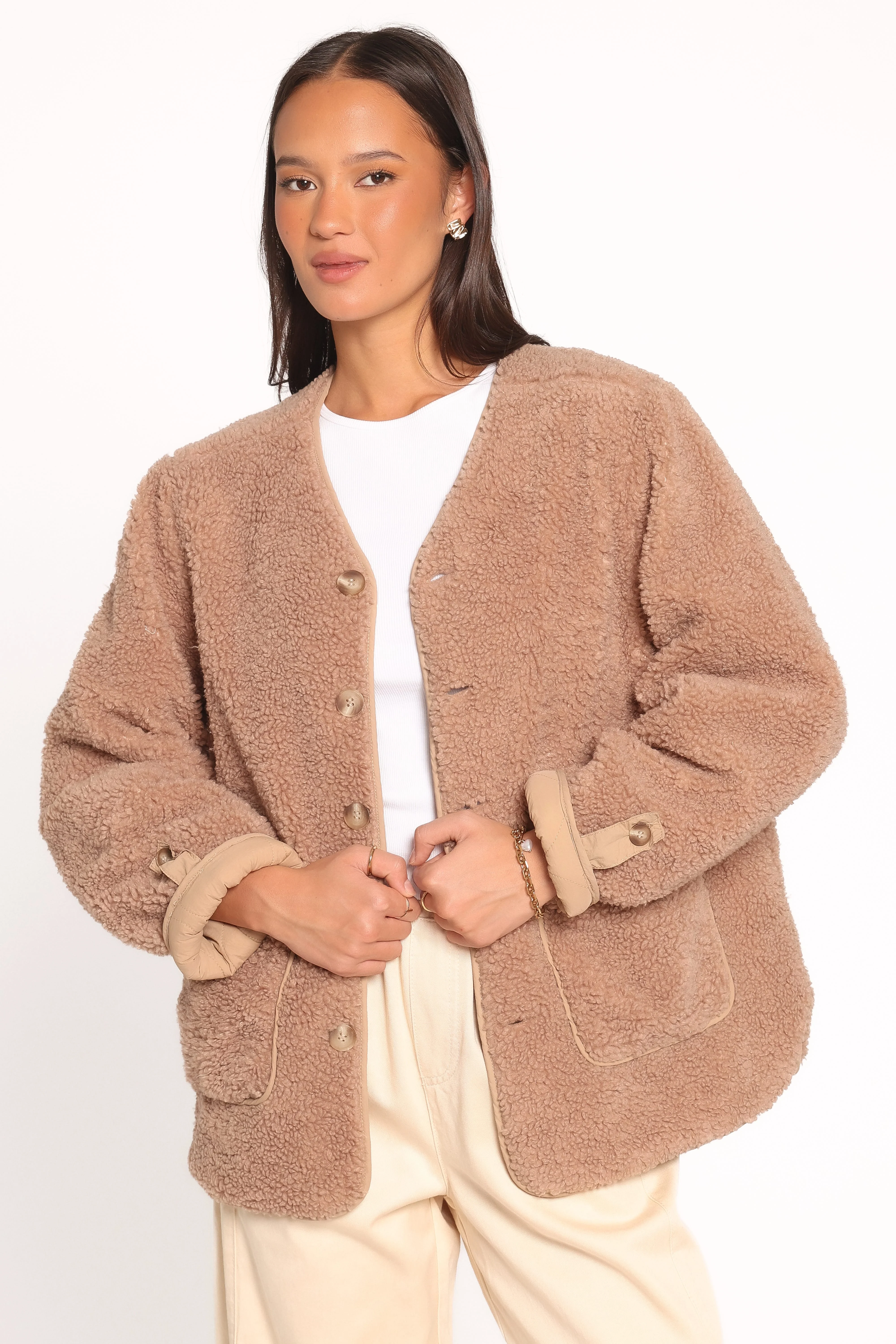 Denver Reversible Puffer Jacket - Camel - Image 2