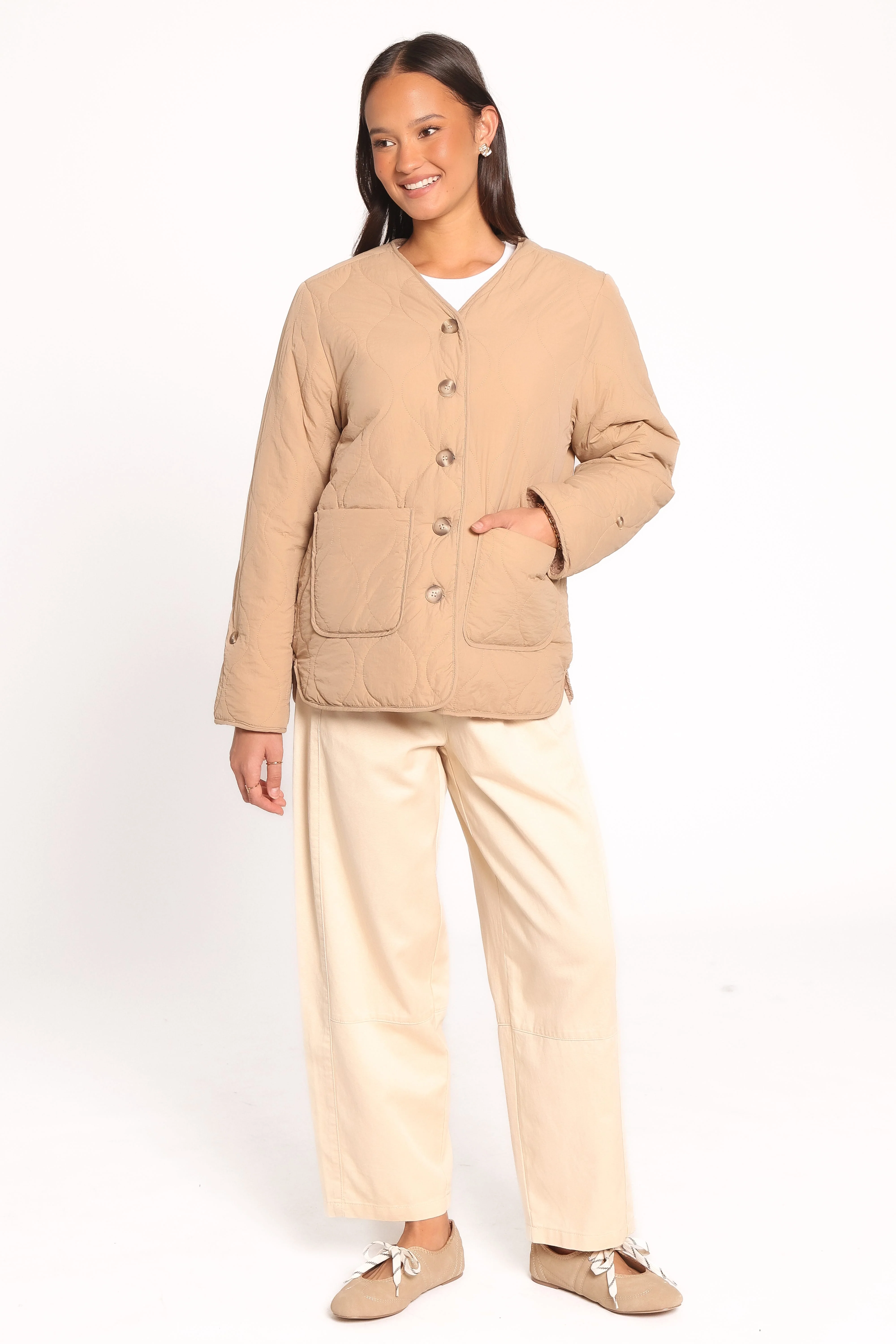 Denver Reversible Puffer Jacket - Camel - Image 6