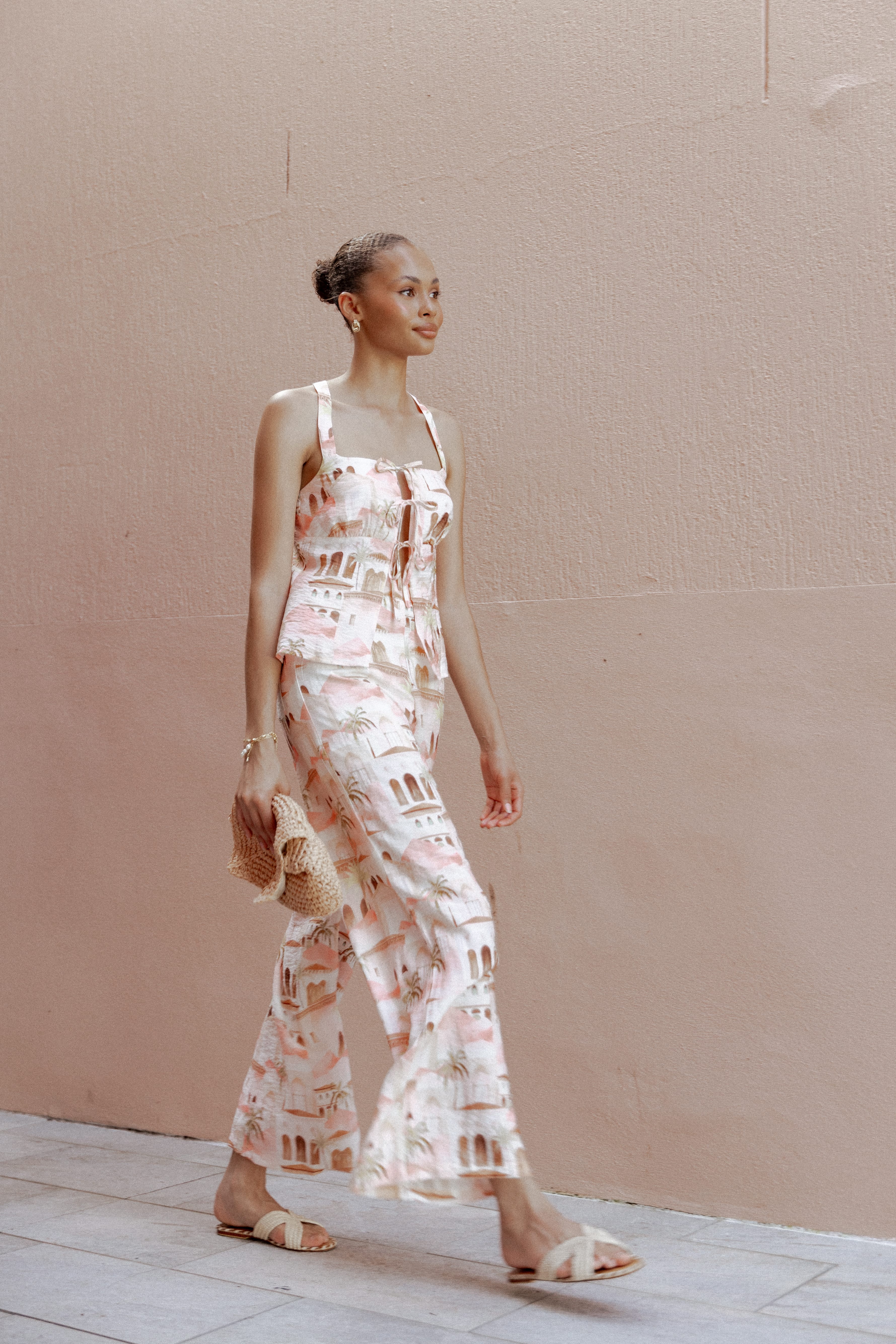 Devina Pants - Tan Print - Image 8