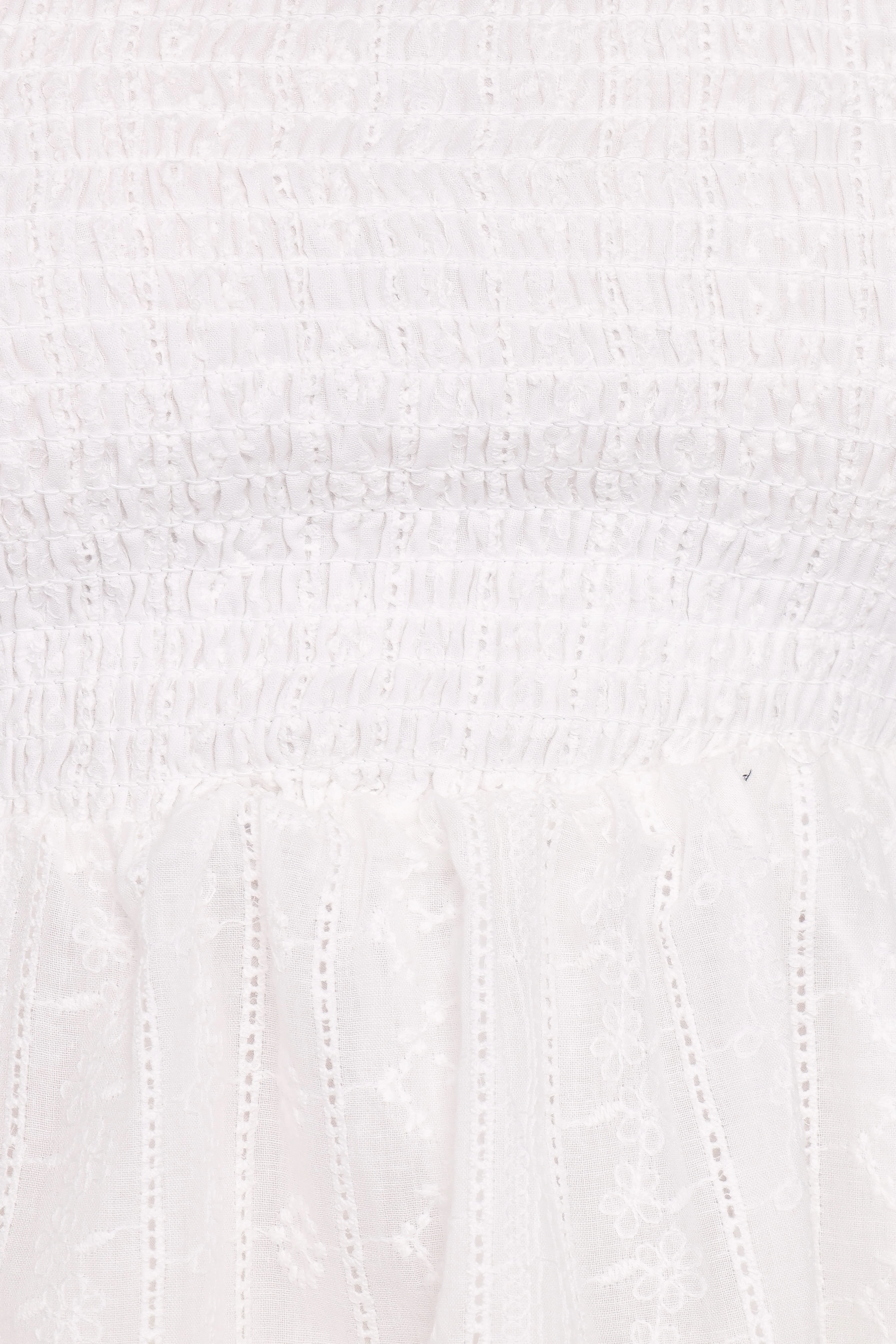 Dixon Flutter Sleeve Peplum Top - White - Image 6