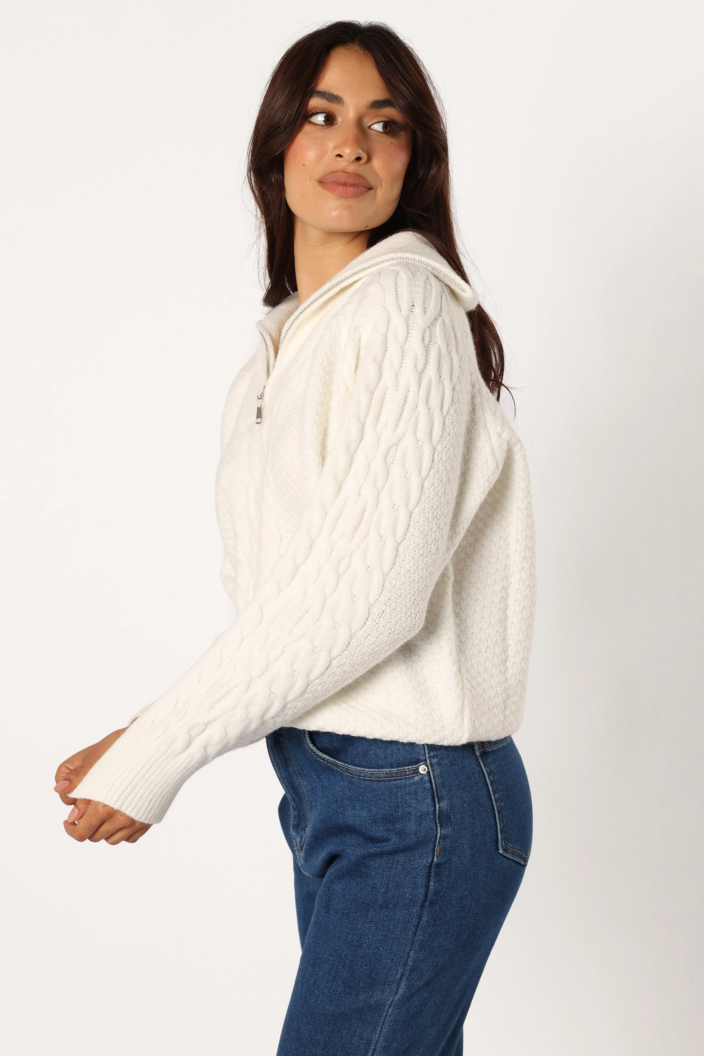 Ebony Knit Sweater - White - Image 3