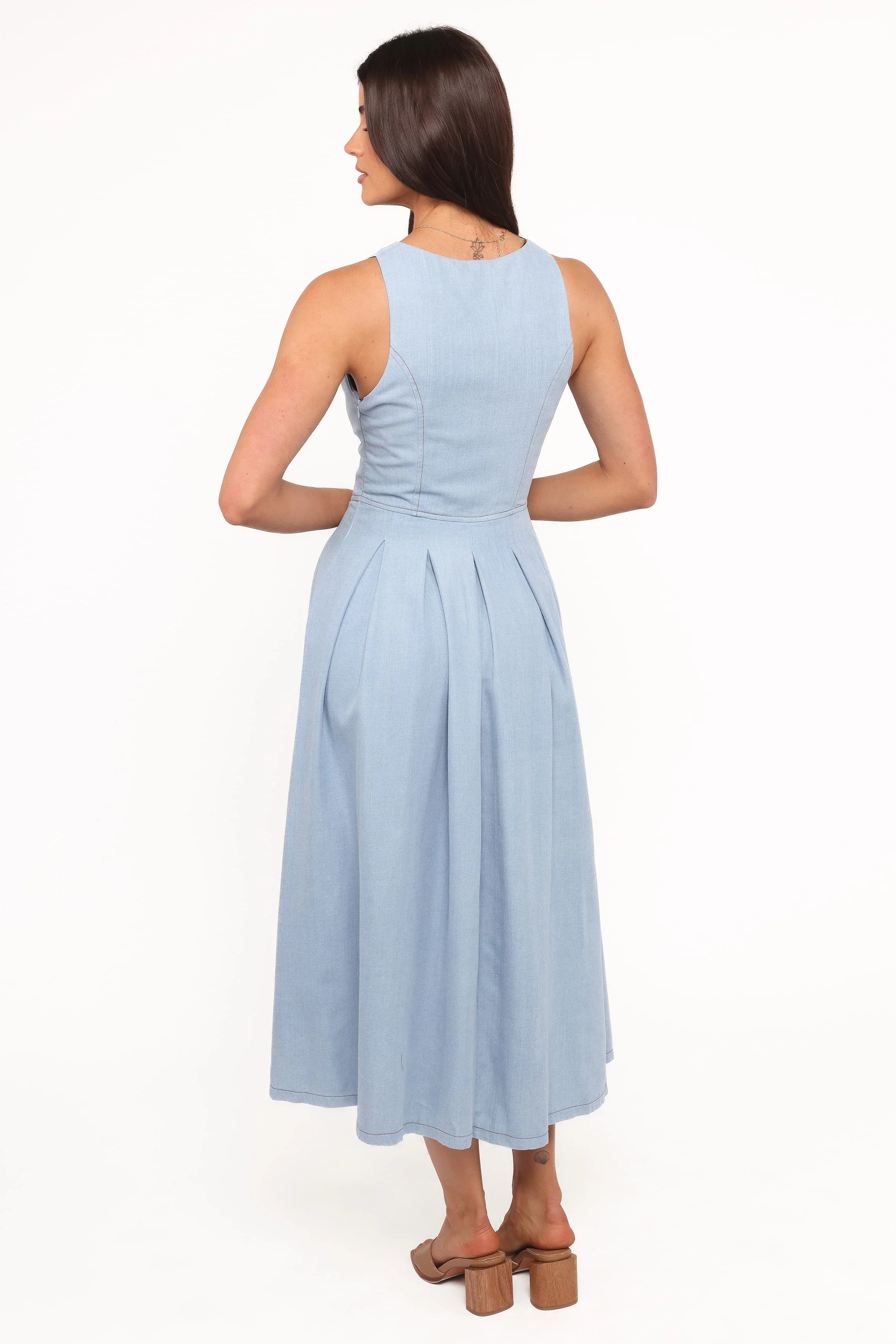 Ecoya Midi Dress - Blue - Image 4