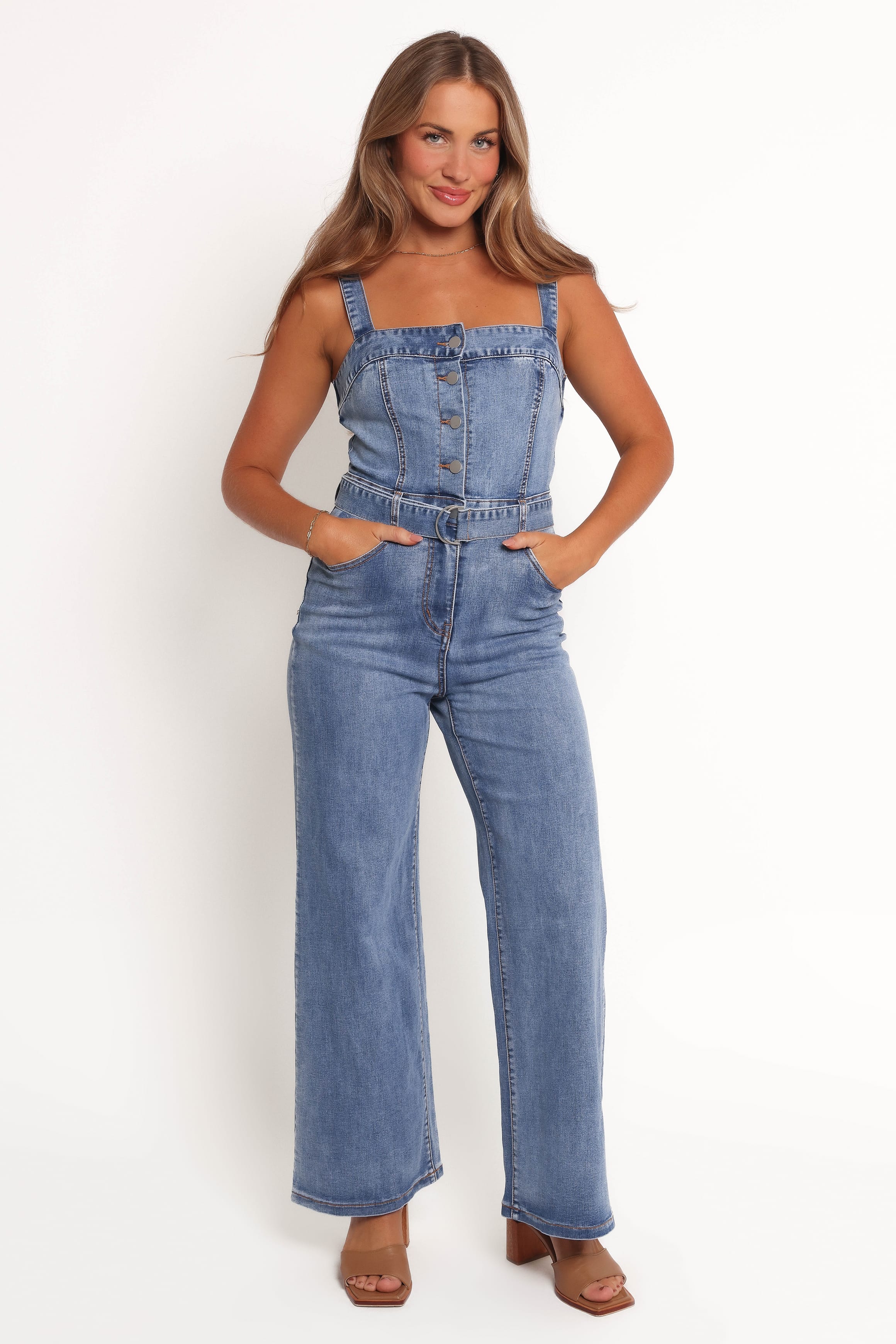 Edan Denim Jumpsuit - Denim - Image 6