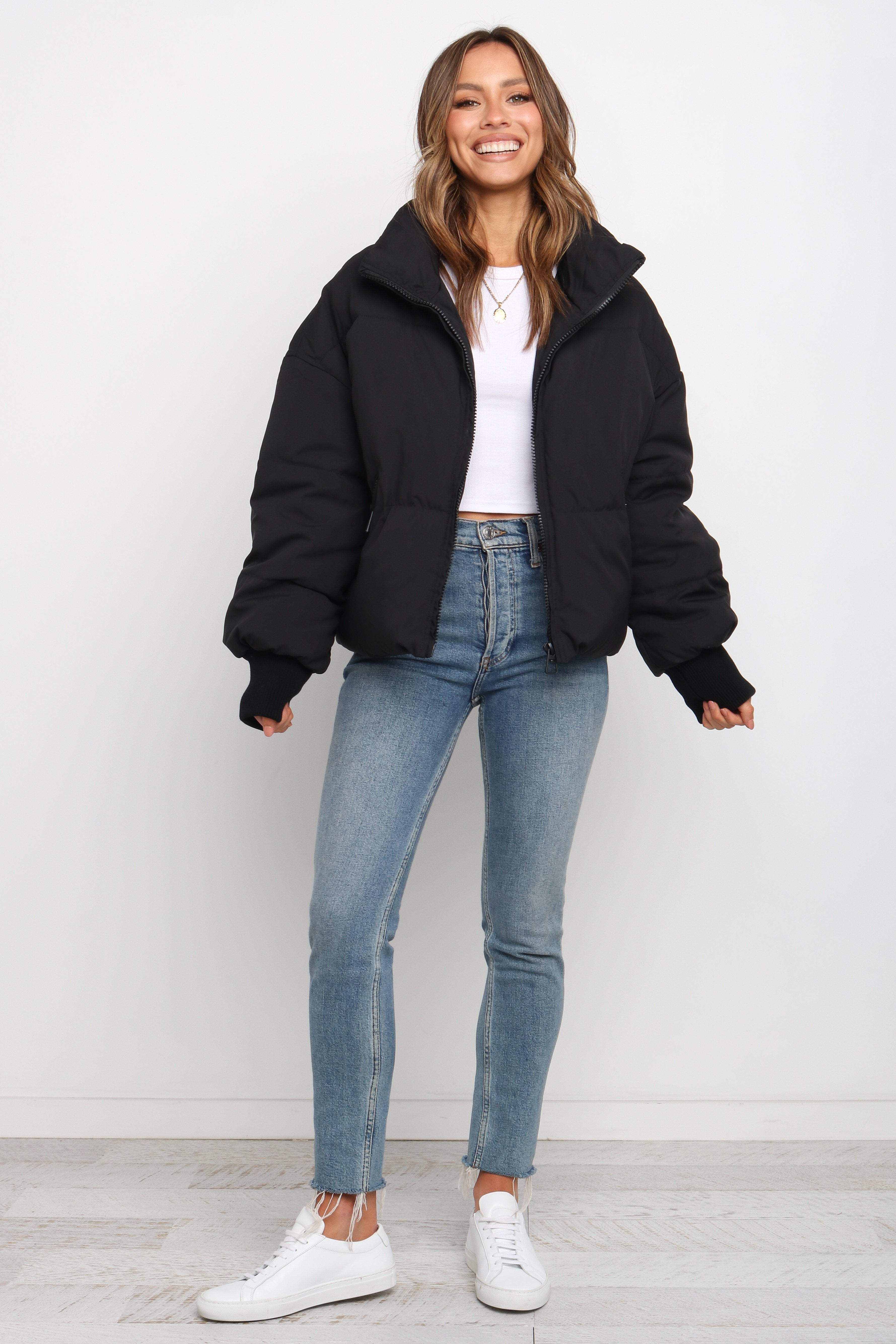 Edric Puffer Jacket - Black - Image 3