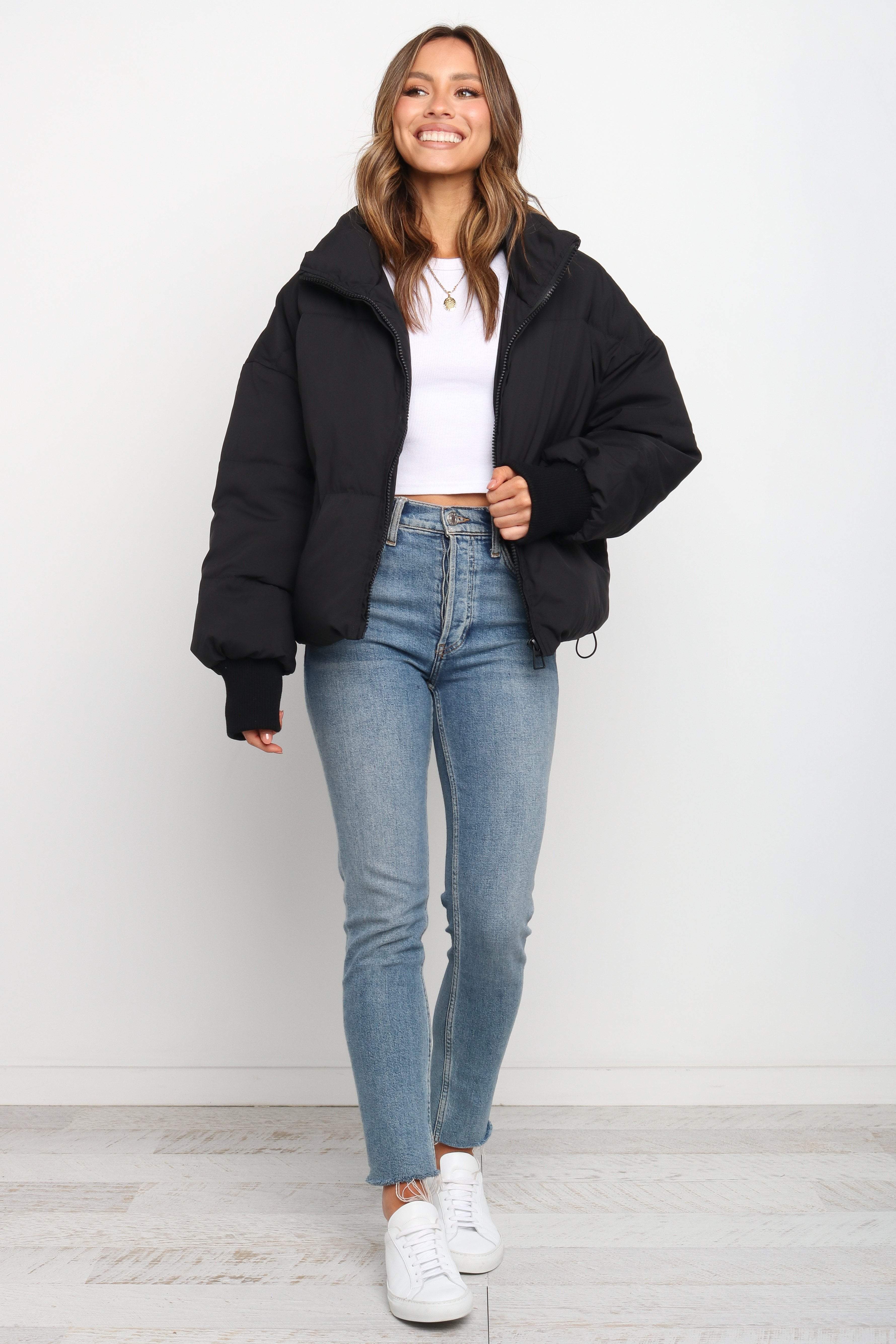 Edric Puffer Jacket - Black - Image 5