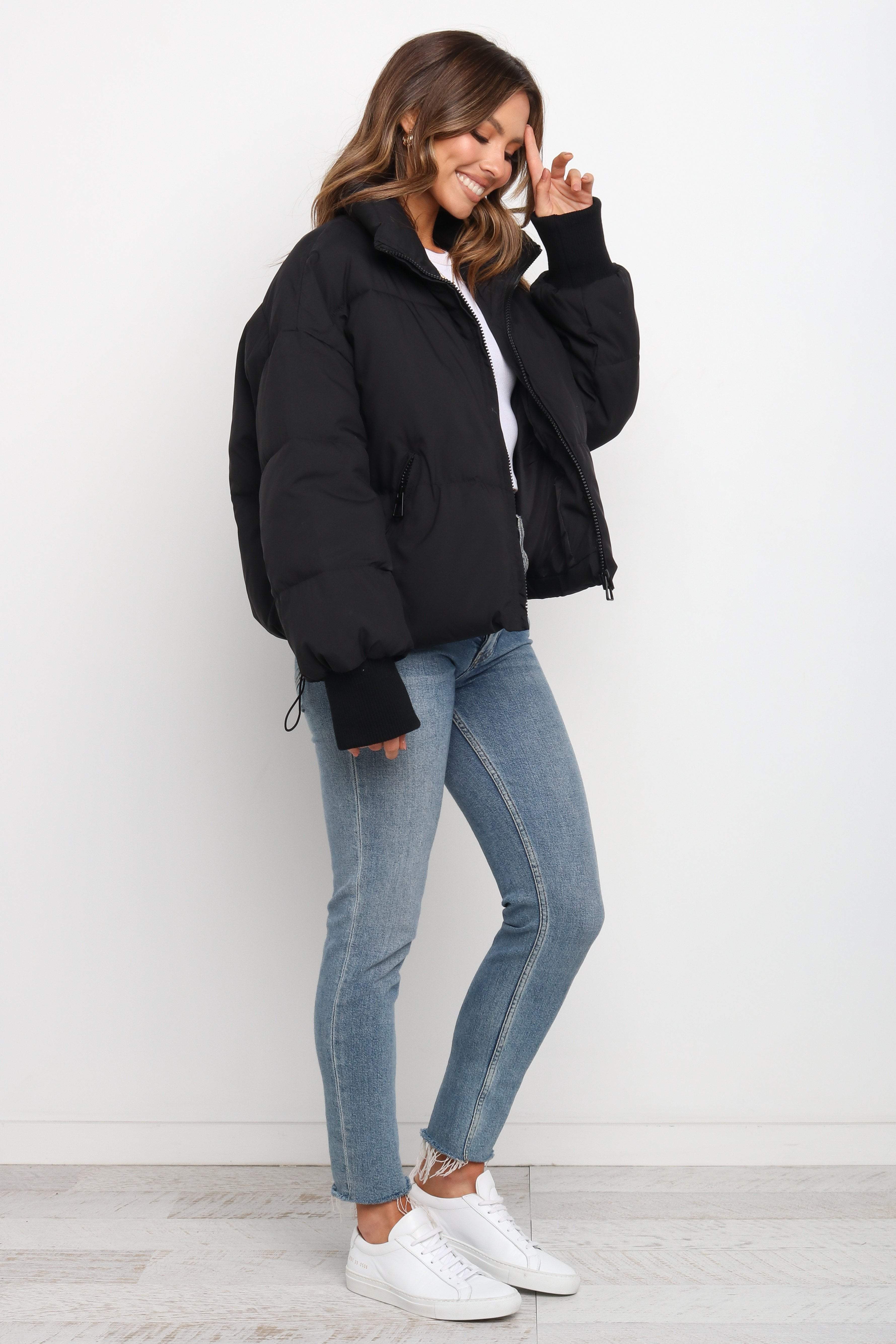 Edric Puffer Jacket - Black - Image 6