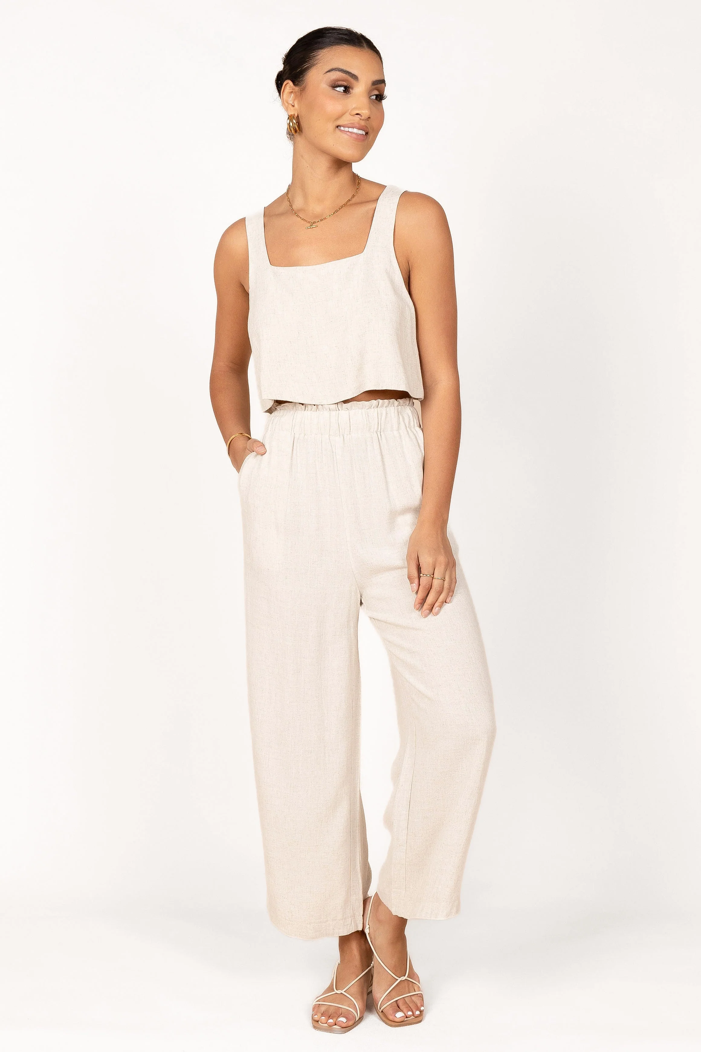 Eleanor Cropped Top - Beige - Image 5
