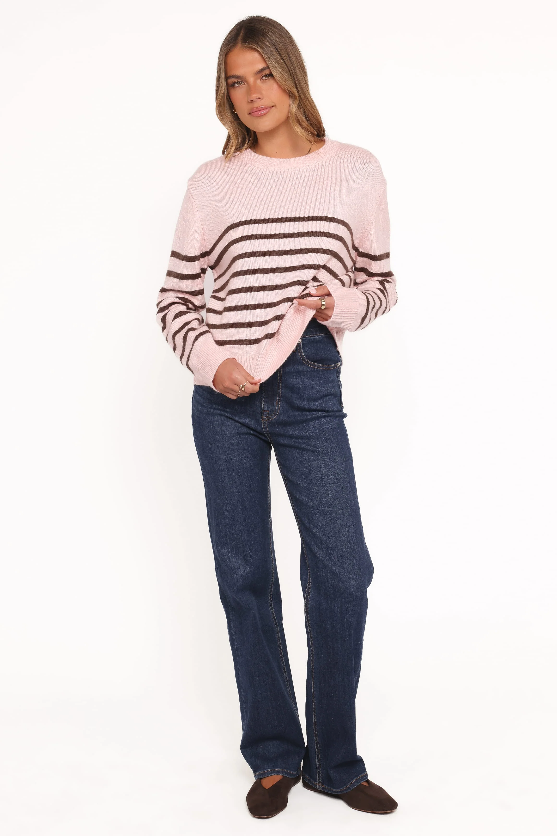 Eleanora Striped Knit Pullover Sweater - Pink - Image 5