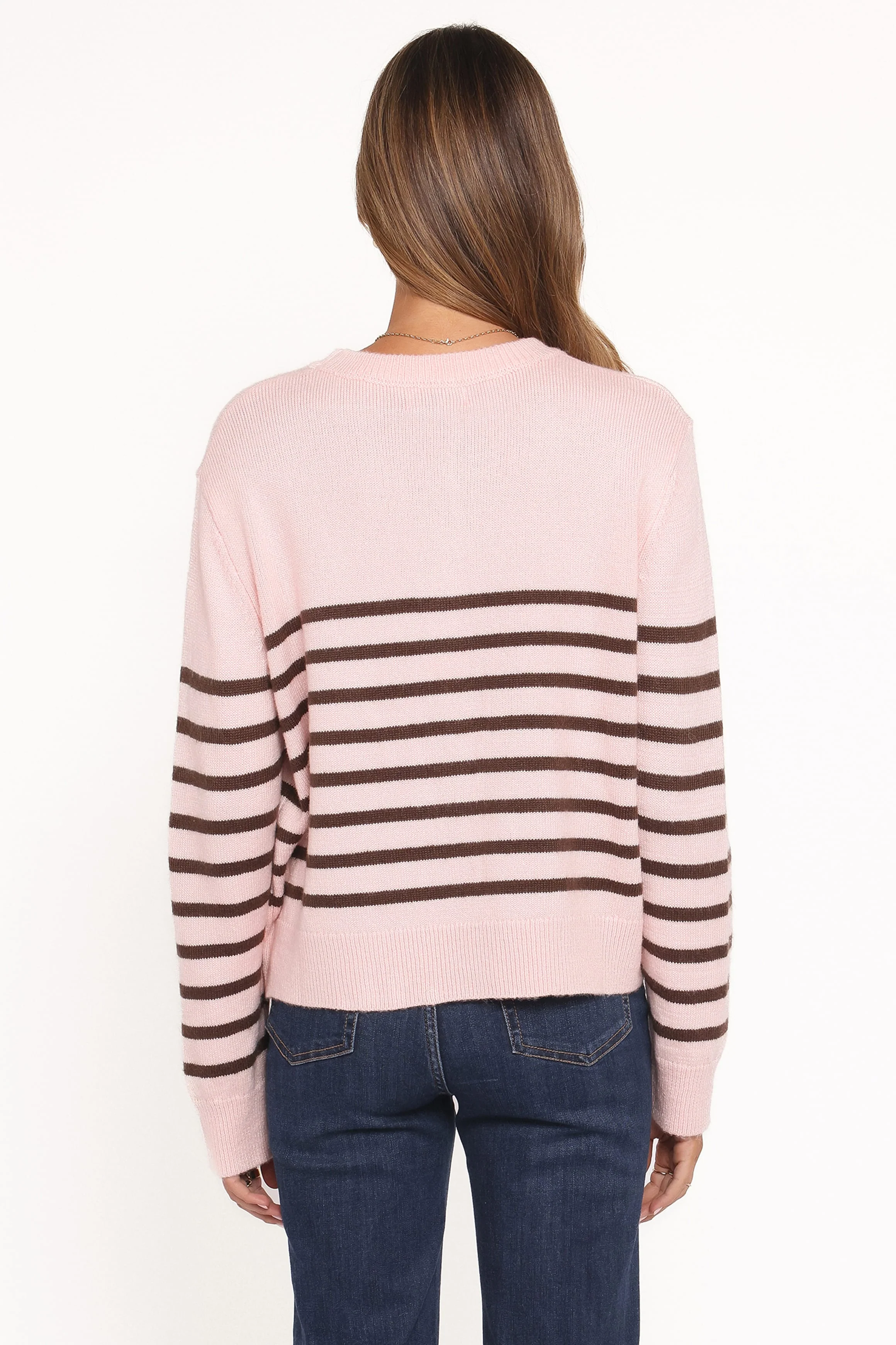 Eleanora Striped Knit Pullover Sweater - Pink - Image 6