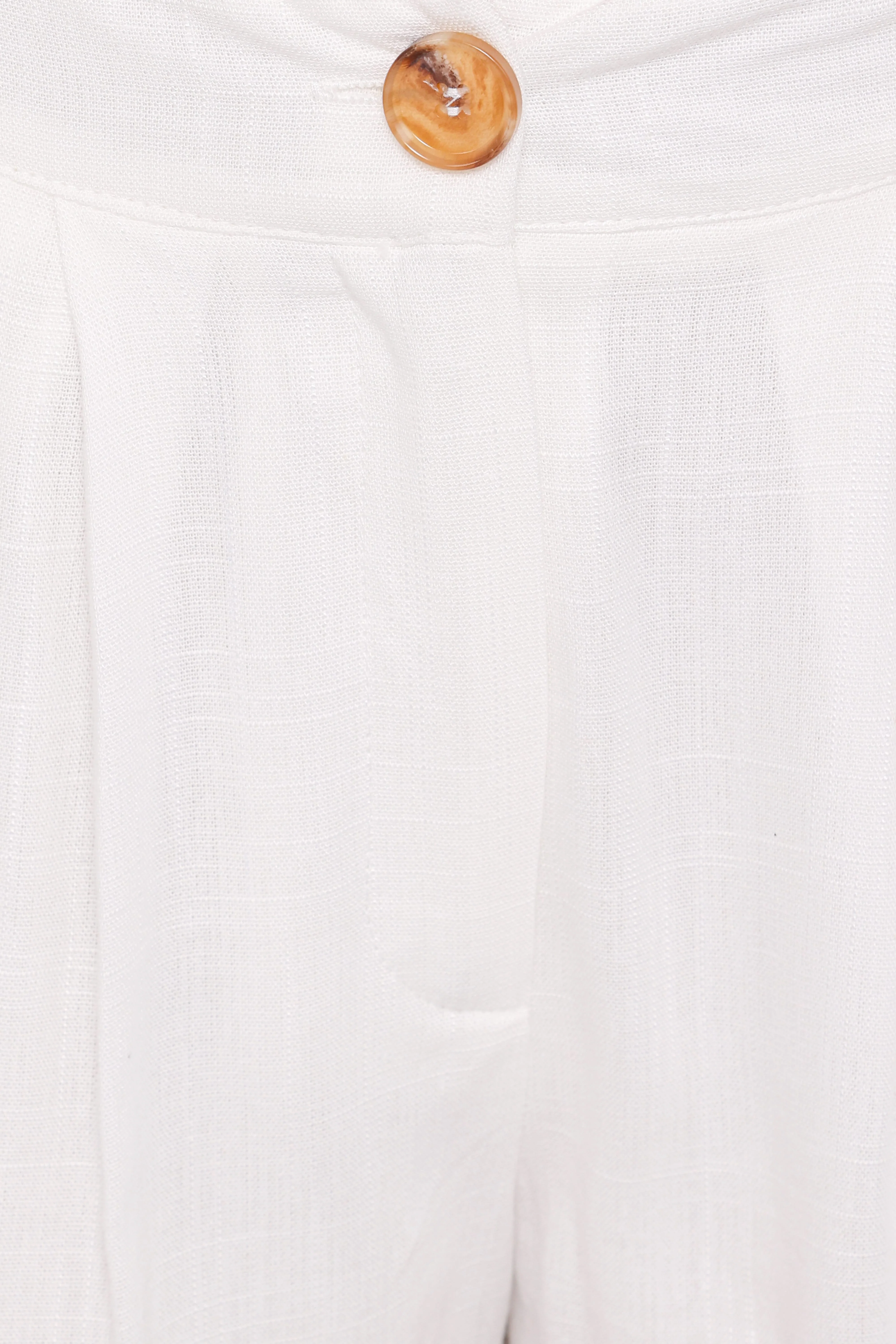 Elinor Cuffed Linen Short - Cream - Image 8
